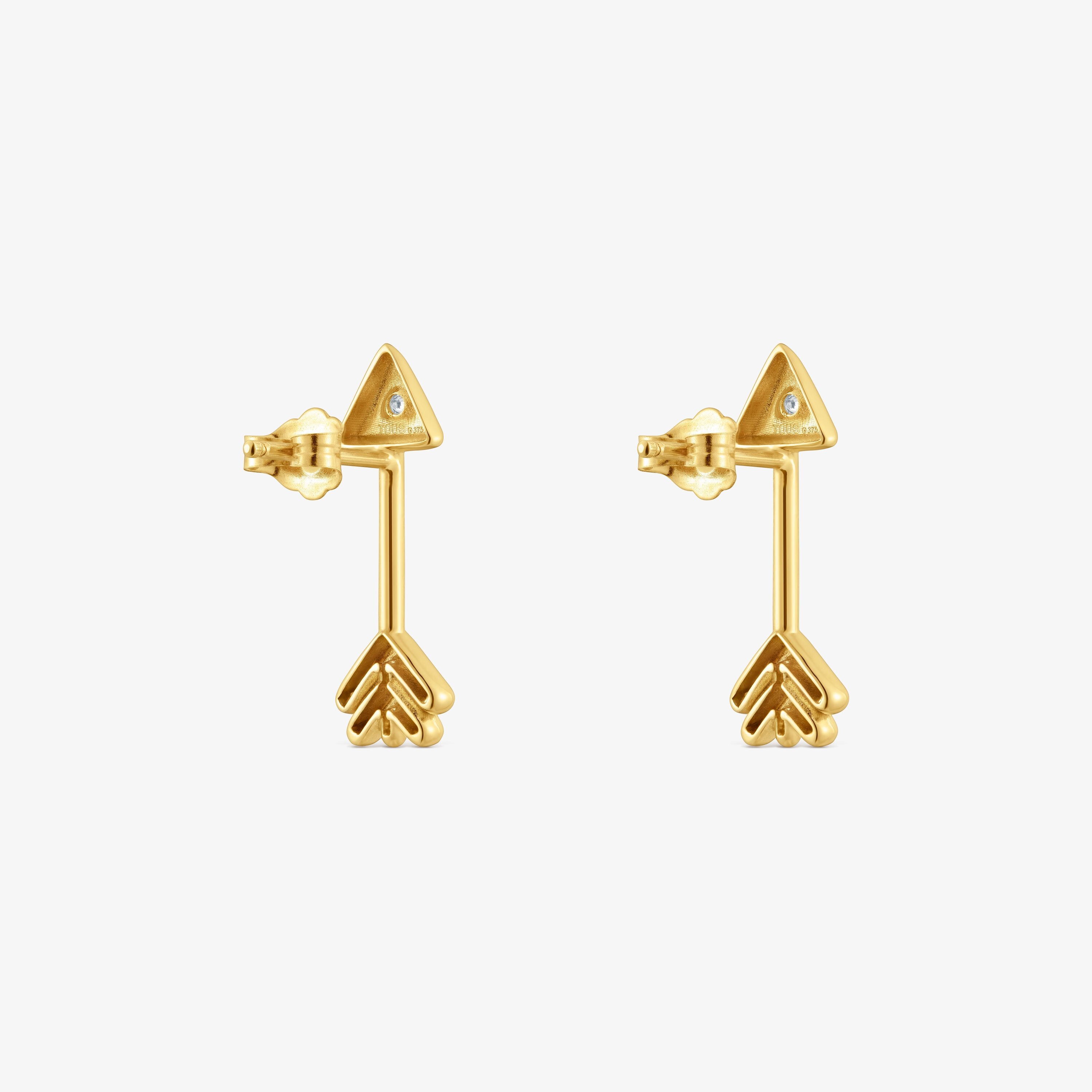 9kt gold Earrings with diamonds TOUS Flechazo