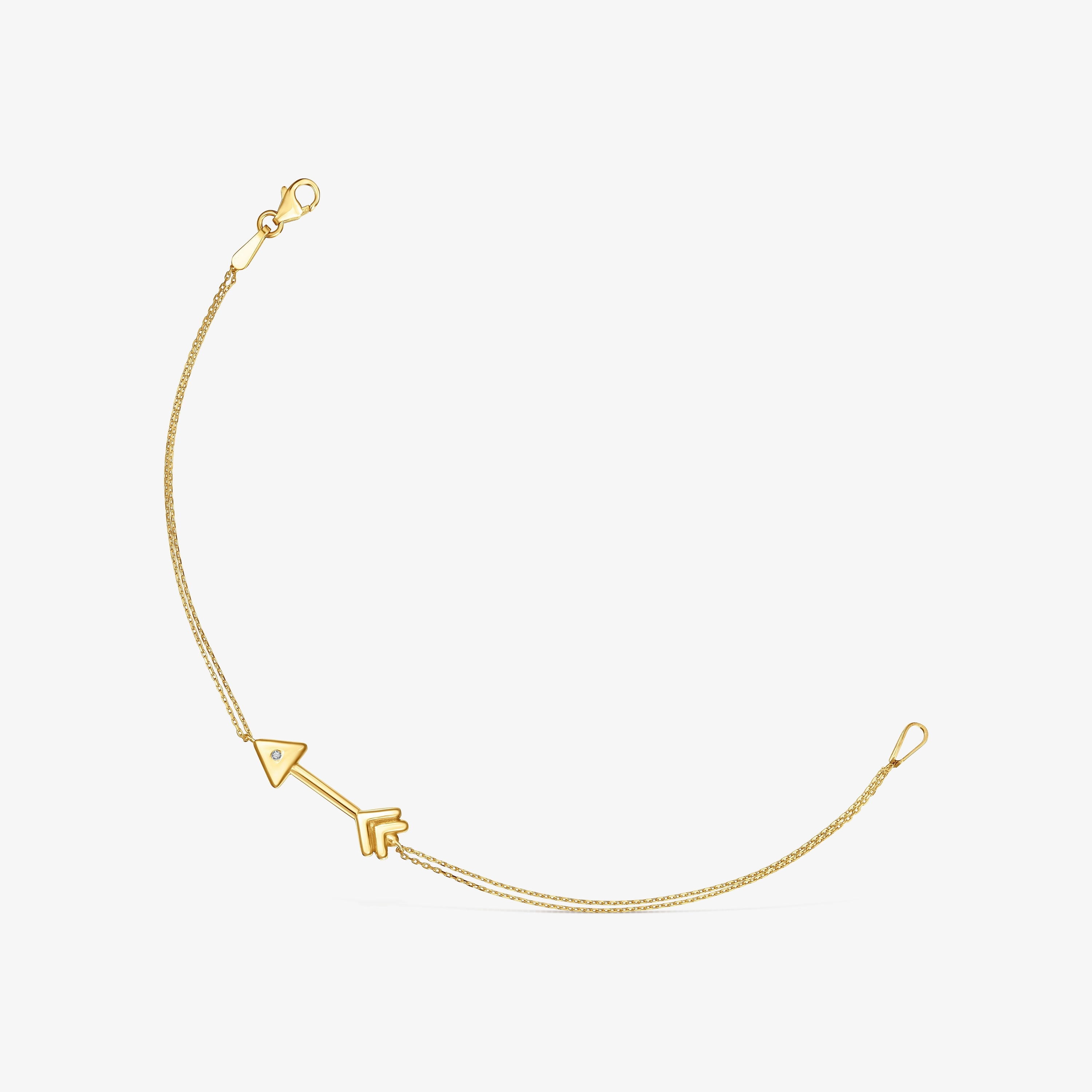 9kt gold Bracelet with diamonds TOUS Flechazo