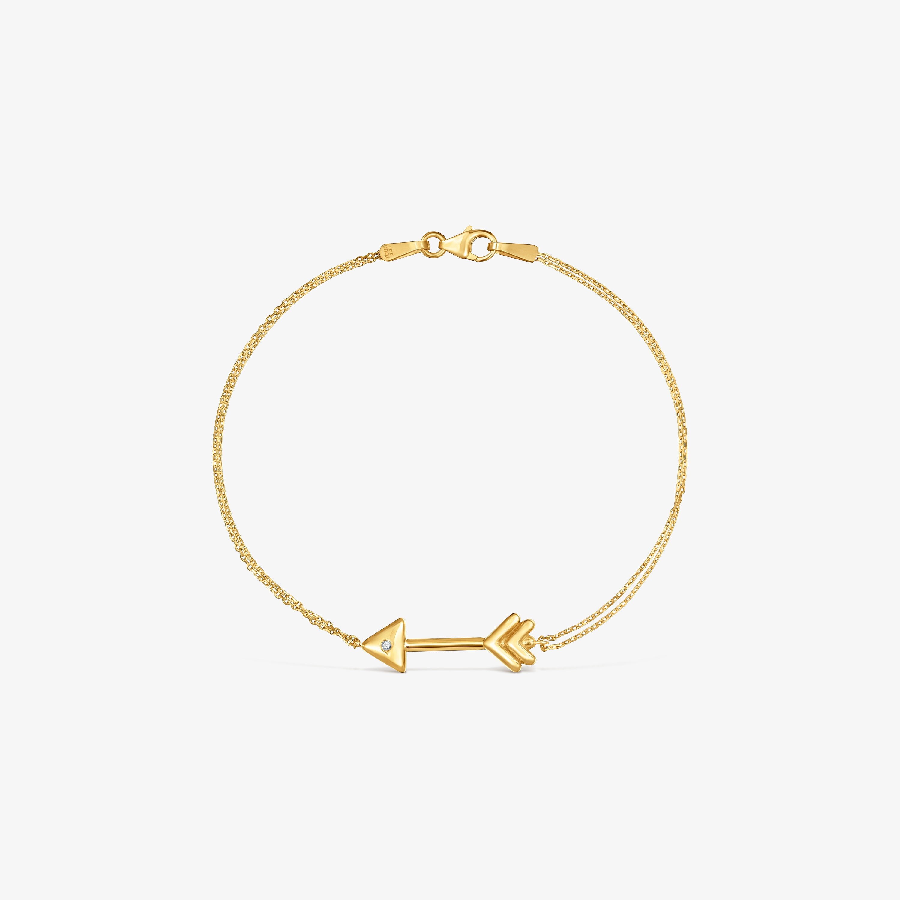 9kt gold Bracelet with diamonds TOUS Flechazo
