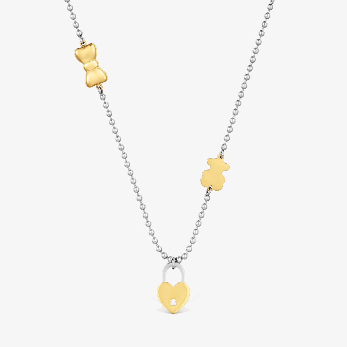 Tous - Collar Largo De Acero Bicolor Y Motivos Tous Charming - Bicolor