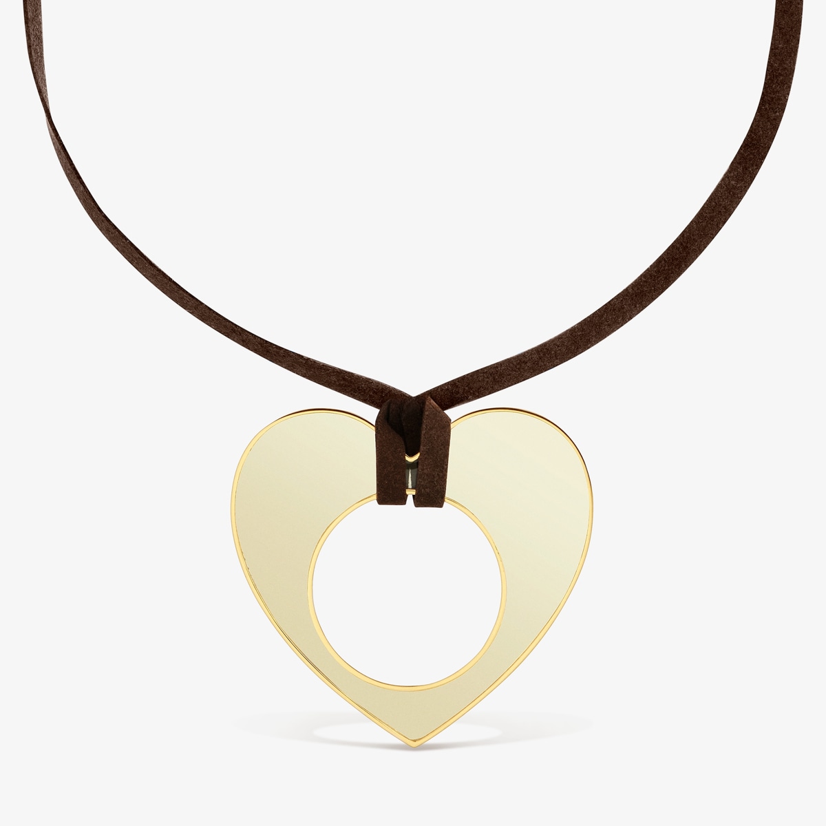 Tous - Collar Corazón De Acero Dorado, Resina Blanca Y Cordón Negro Galaxy - Blanco