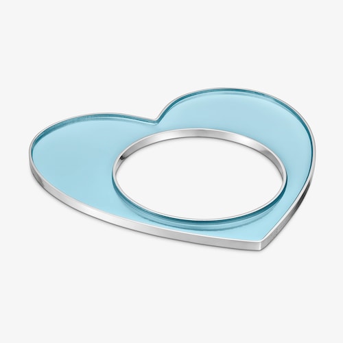 Armreif in Herzform aus Stahl und blauem Harz TOUS Galaxy