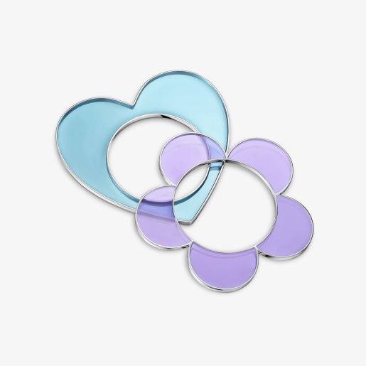 Steel and blue resin heart Bangle TOUS Galaxy