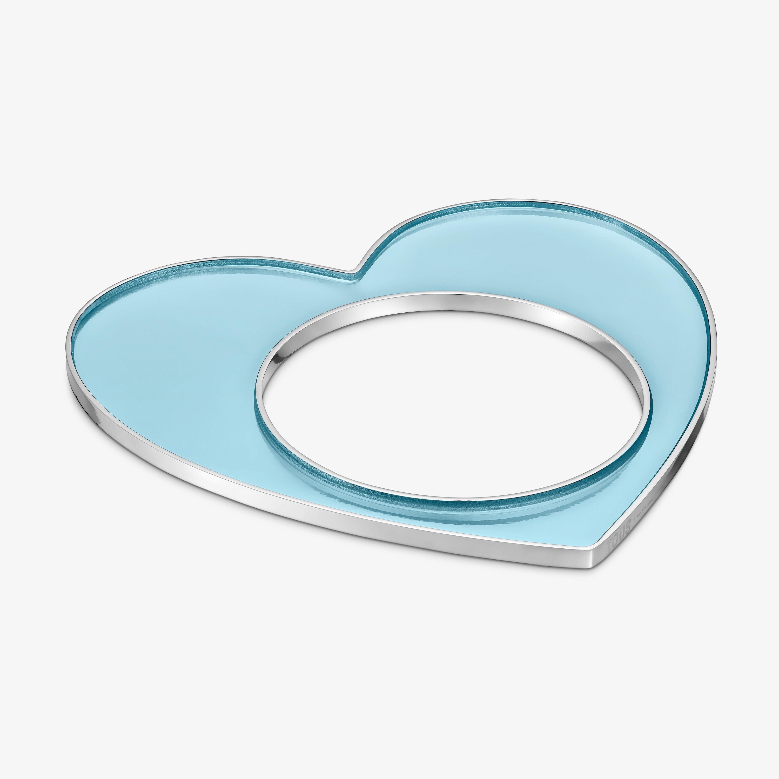 Steel and blue resin heart Bangle TOUS Galaxy
