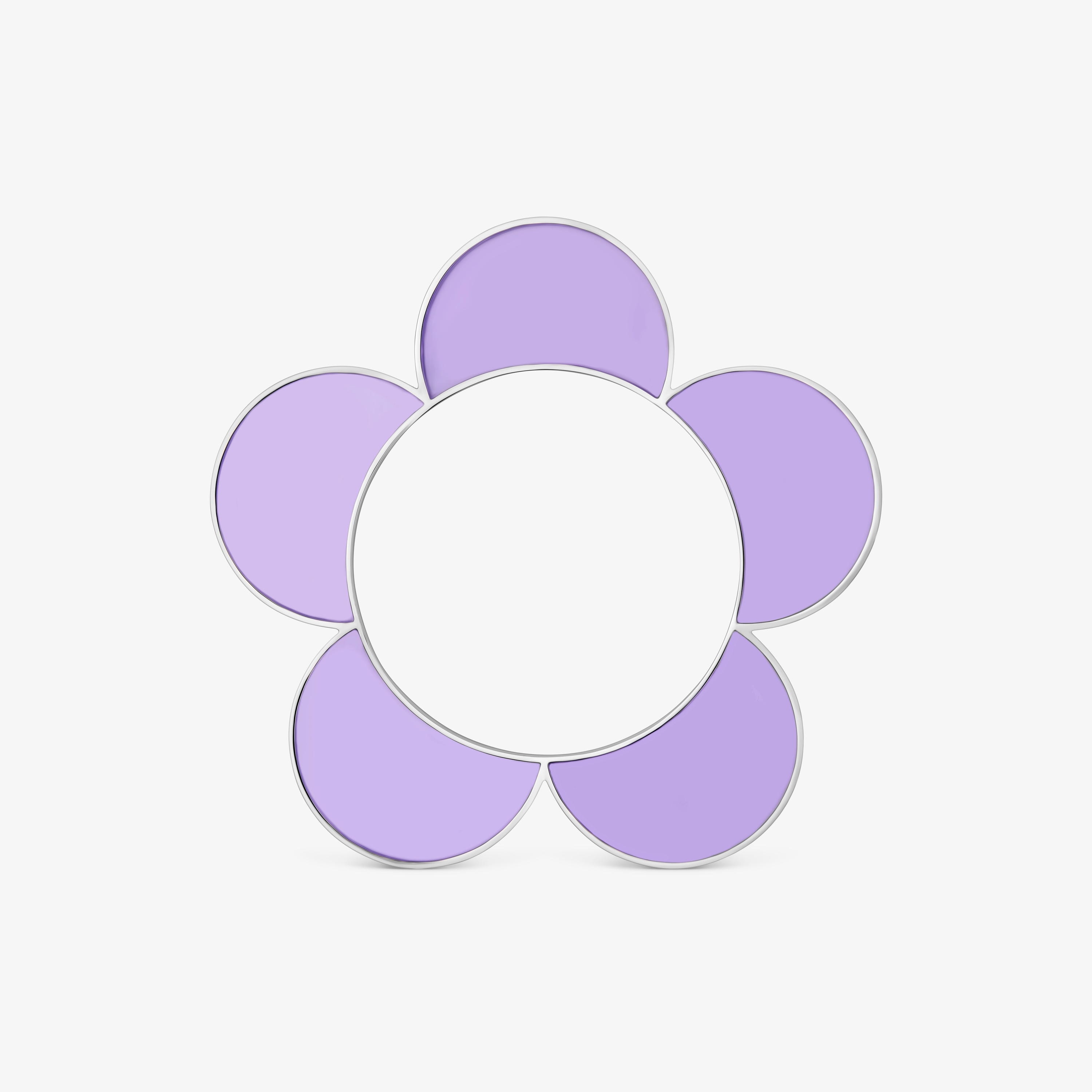 Steel and lilac resin flower Bangle TOUS Galaxy