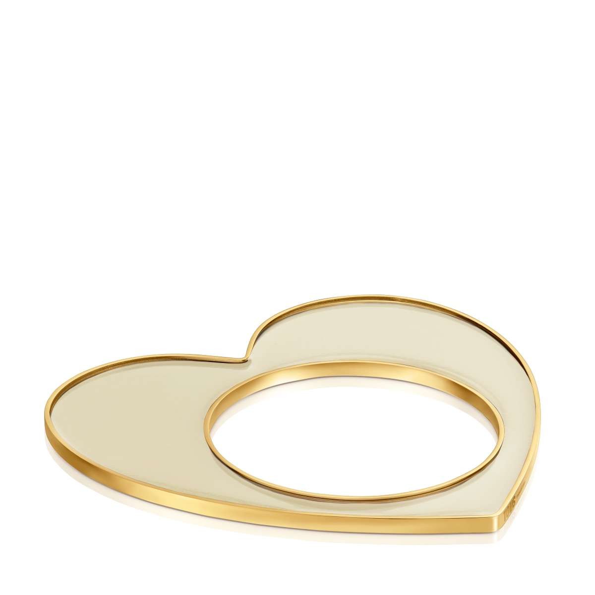 Tous - Pulsera Esclava Corazón De Acero Dorado Y Resina Blanca Galaxy - Blanco