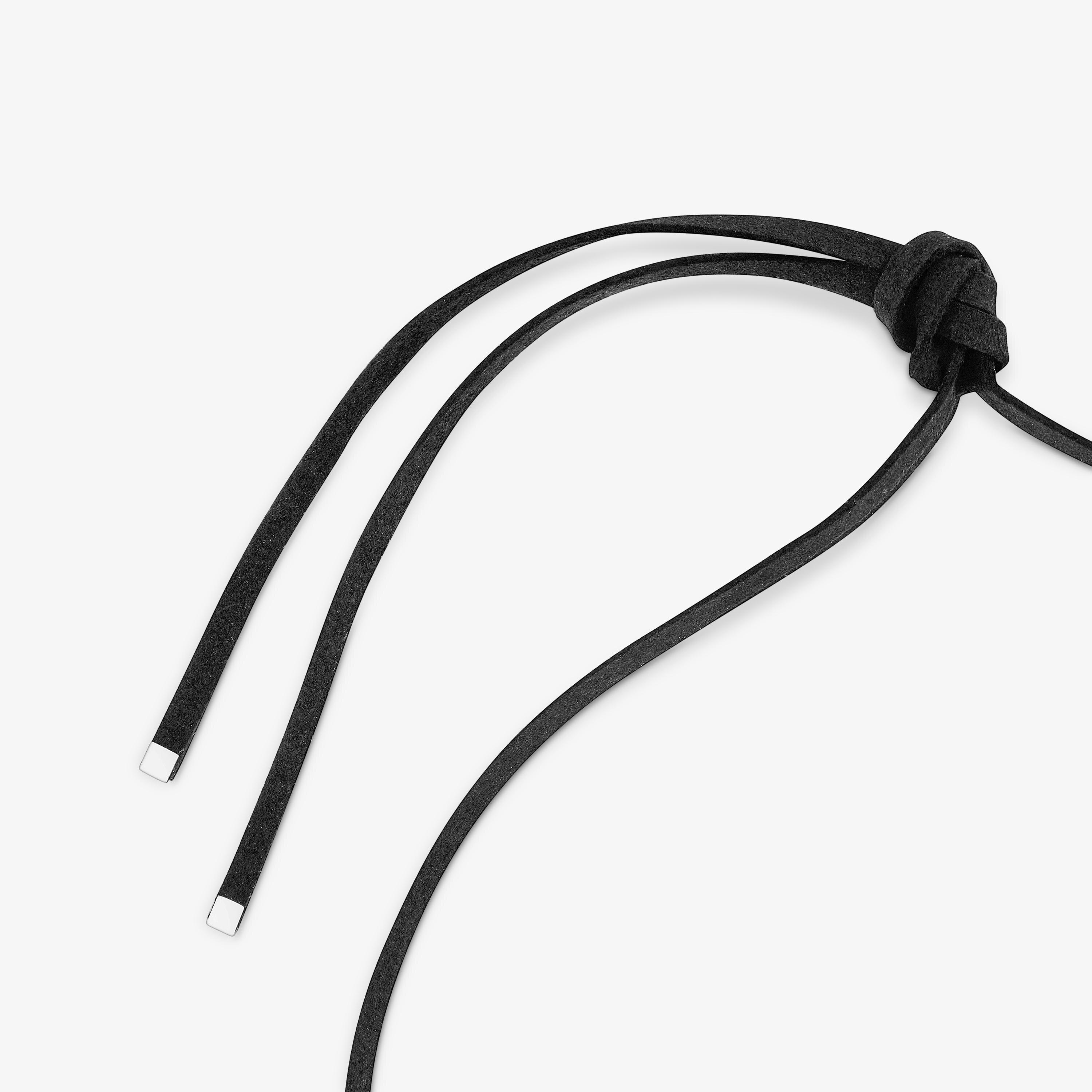 Steel key and black cord Necklace TOUS Charming