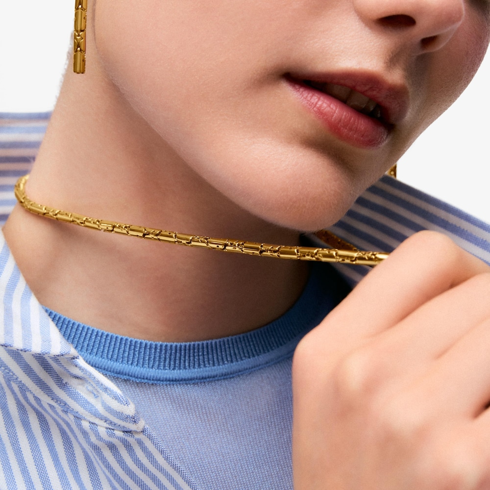 Short gold-colored articulated steel Necklace TOUS Carrusel
