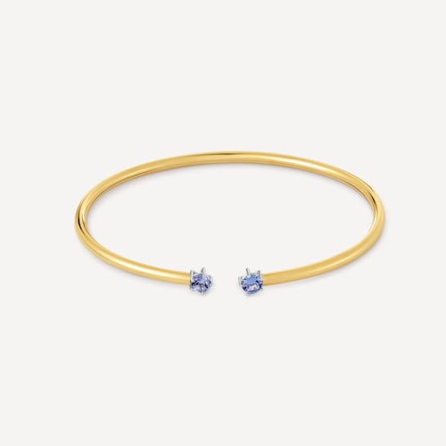 Pulsera esclava de oro blanco con tanzanitas TOUS ATELIER 