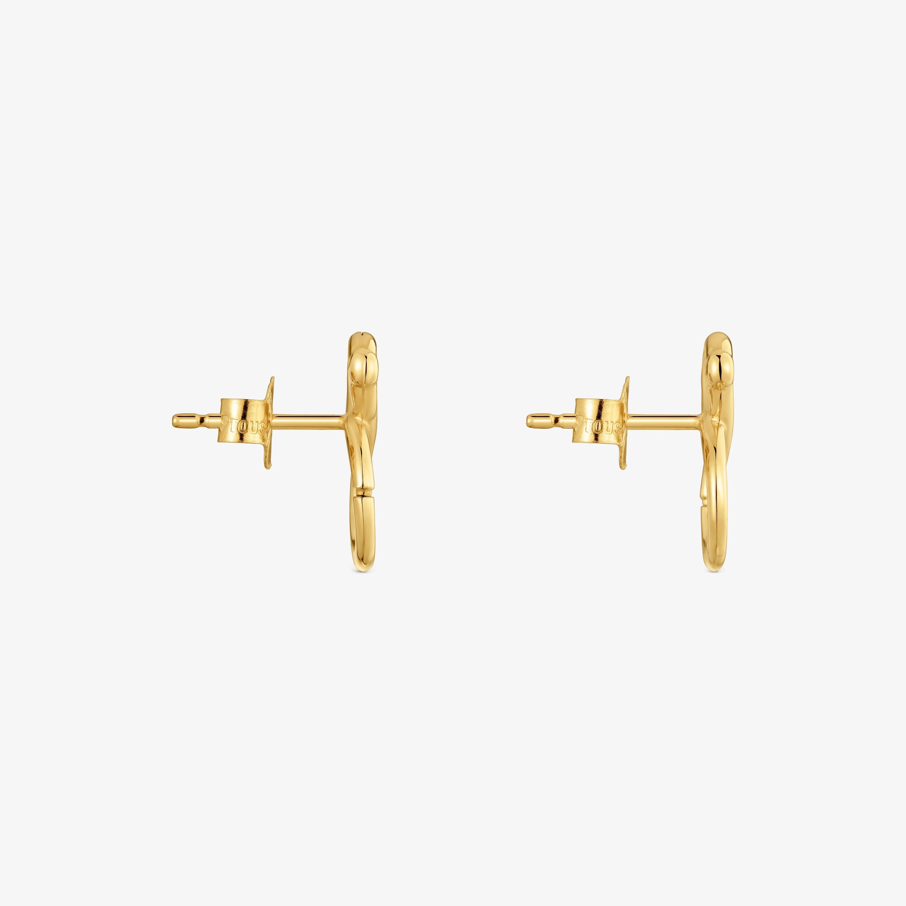 14 mm 9kt gold bear-motif Earrings TOUS Infinity