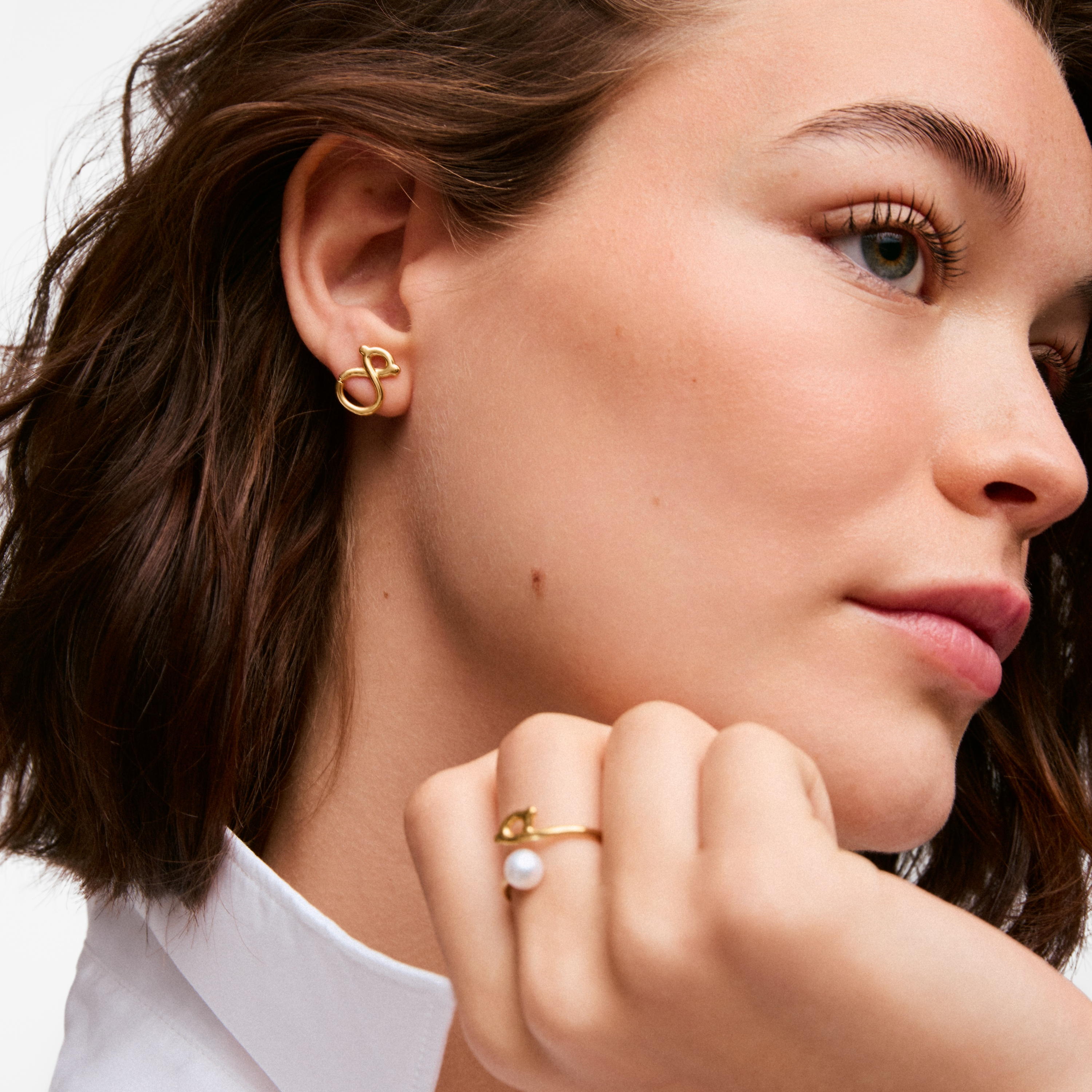 14 mm 9kt gold bear-motif Earrings TOUS Infinity
