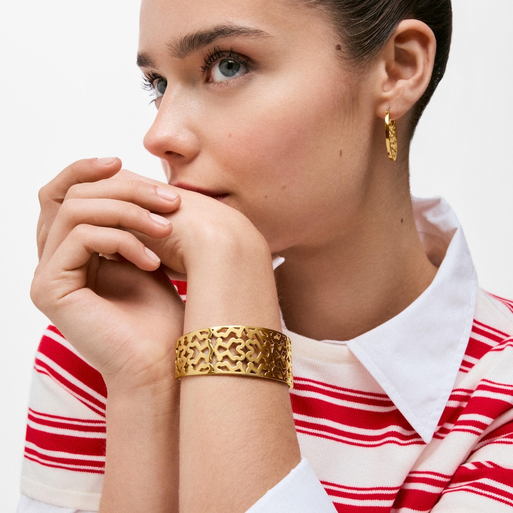 25-mm gold-colored steel Bangle TOUS Kaos