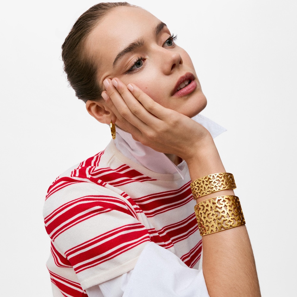25-mm gold-colored steel Bangle TOUS Kaos