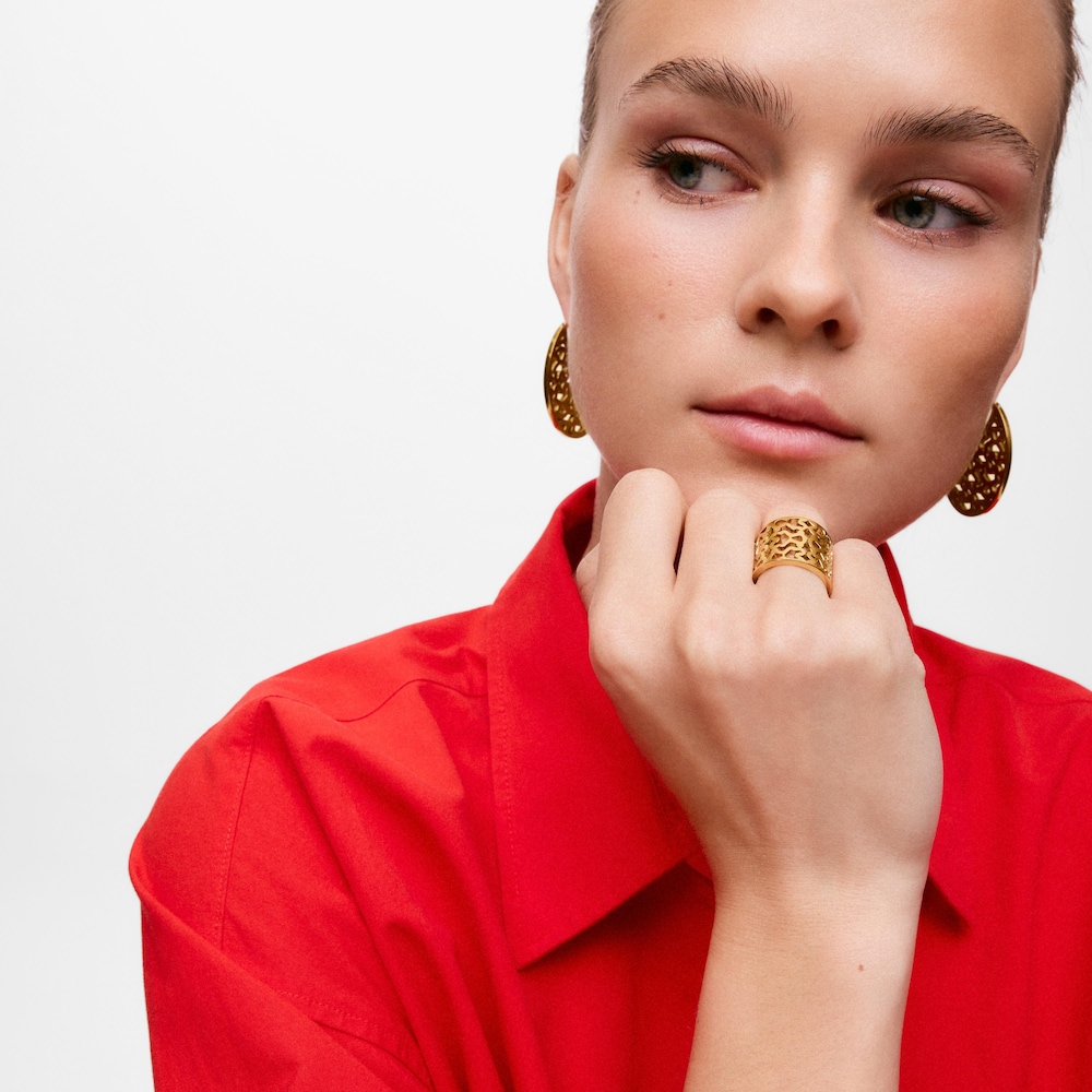 Gold-colored steel Open ring TOUS Kaos