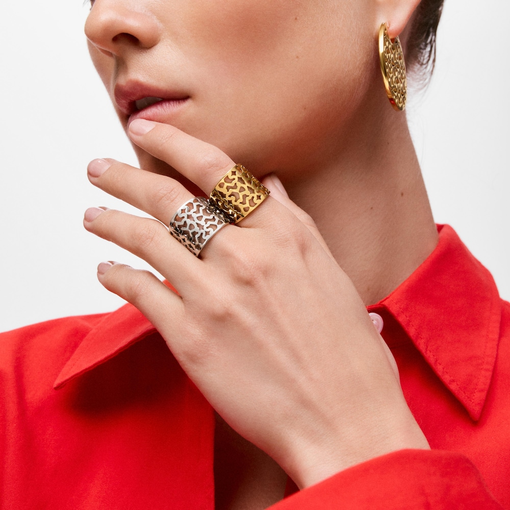 Gold-colored steel Open ring TOUS Kaos
