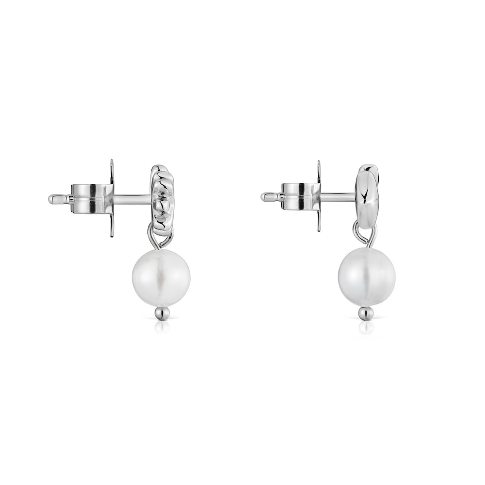 Pendientes flecha de acero y perla cultivada TOUS Charming