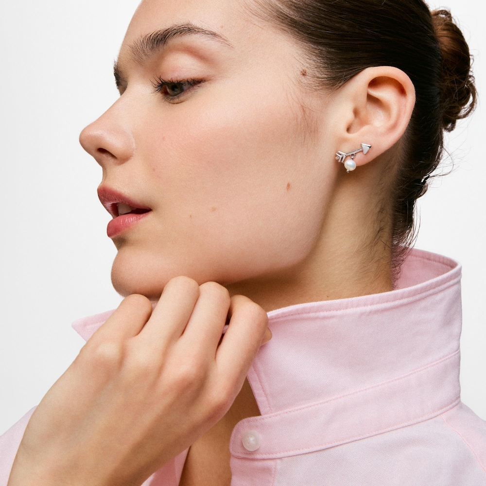 Pendientes flecha de acero y perla cultivada TOUS Charming