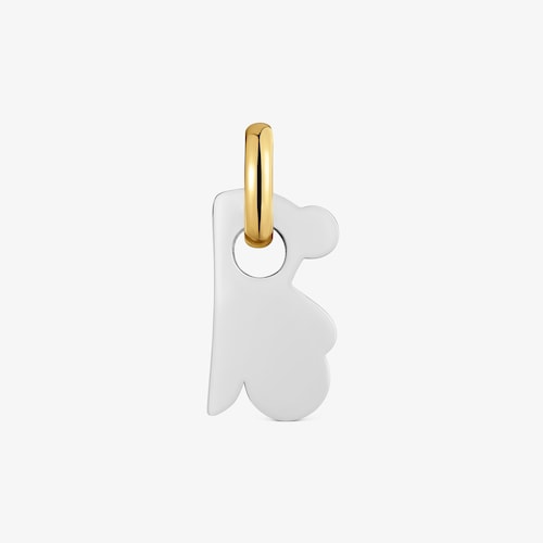 29&nbsp;mm two-tone steel bear Pendant TOUS Half Bear