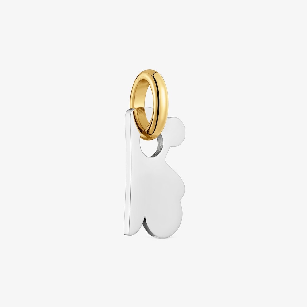 29&nbsp;mm two-tone steel bear Pendant TOUS Half Bear