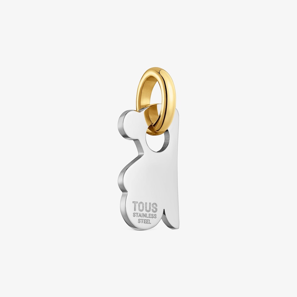 29&nbsp;mm two-tone steel bear Pendant TOUS Half Bear
