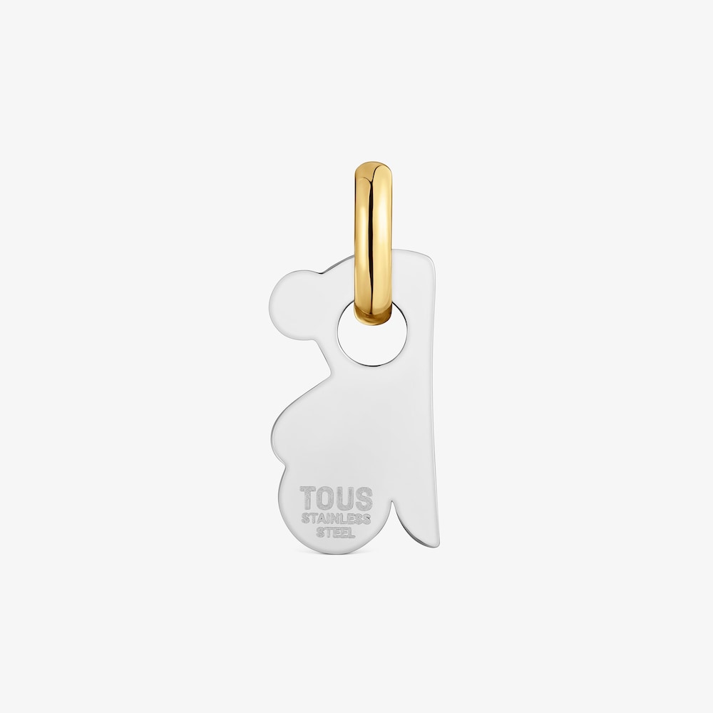 29&nbsp;mm two-tone steel bear Pendant TOUS Half Bear