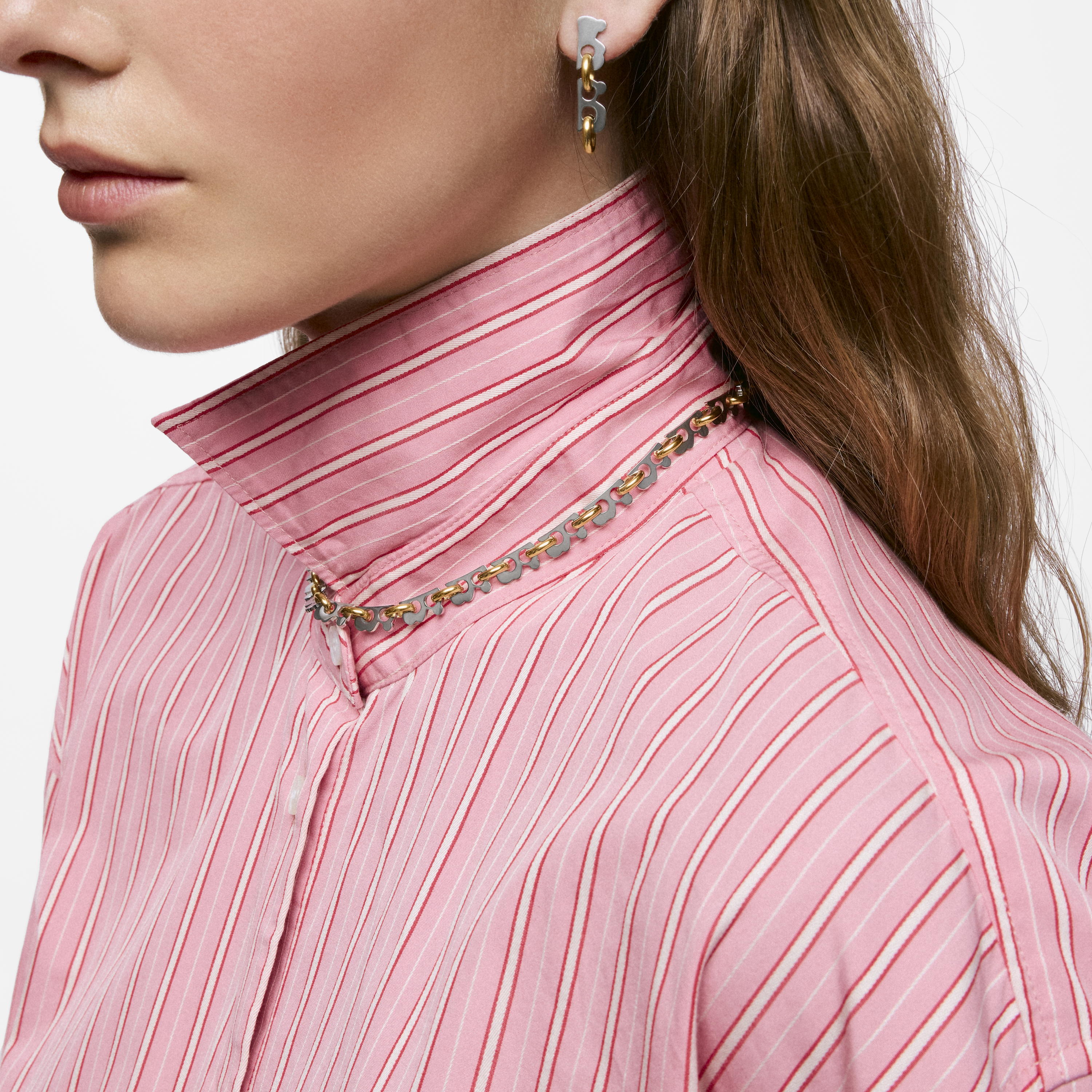 Short two-tone steel Necklace TOUS Half Bear