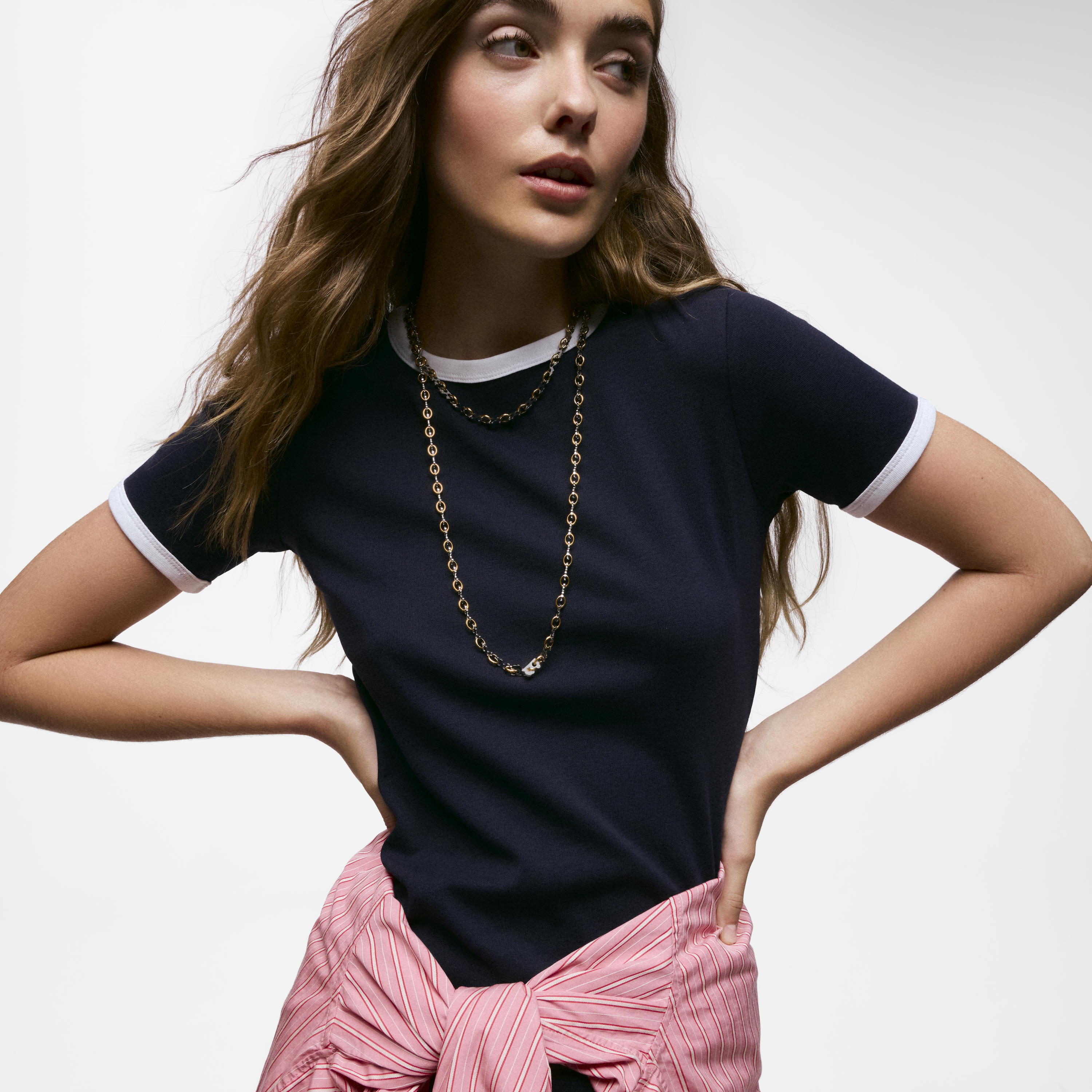 Short two-tone steel Necklace TOUS Half Bear