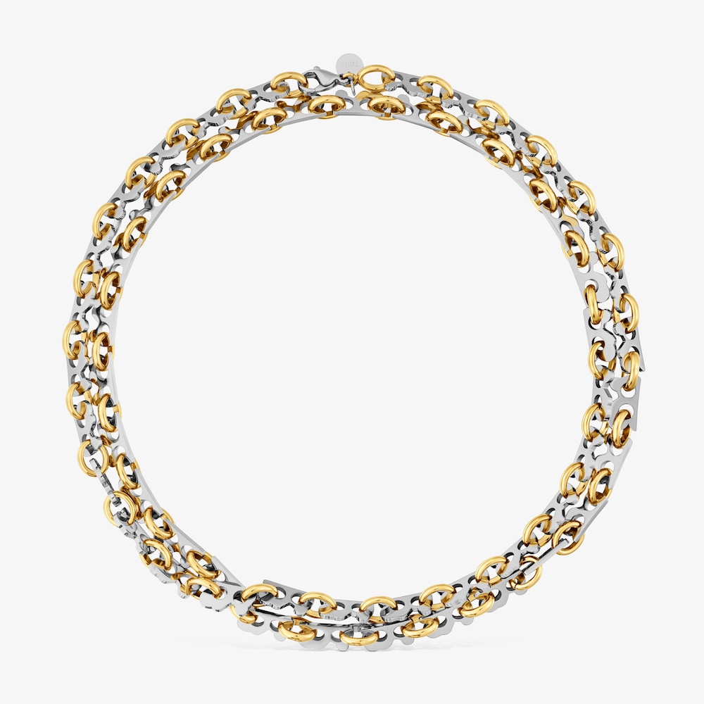 Long two-tone steel Necklace TOUS Half Bear