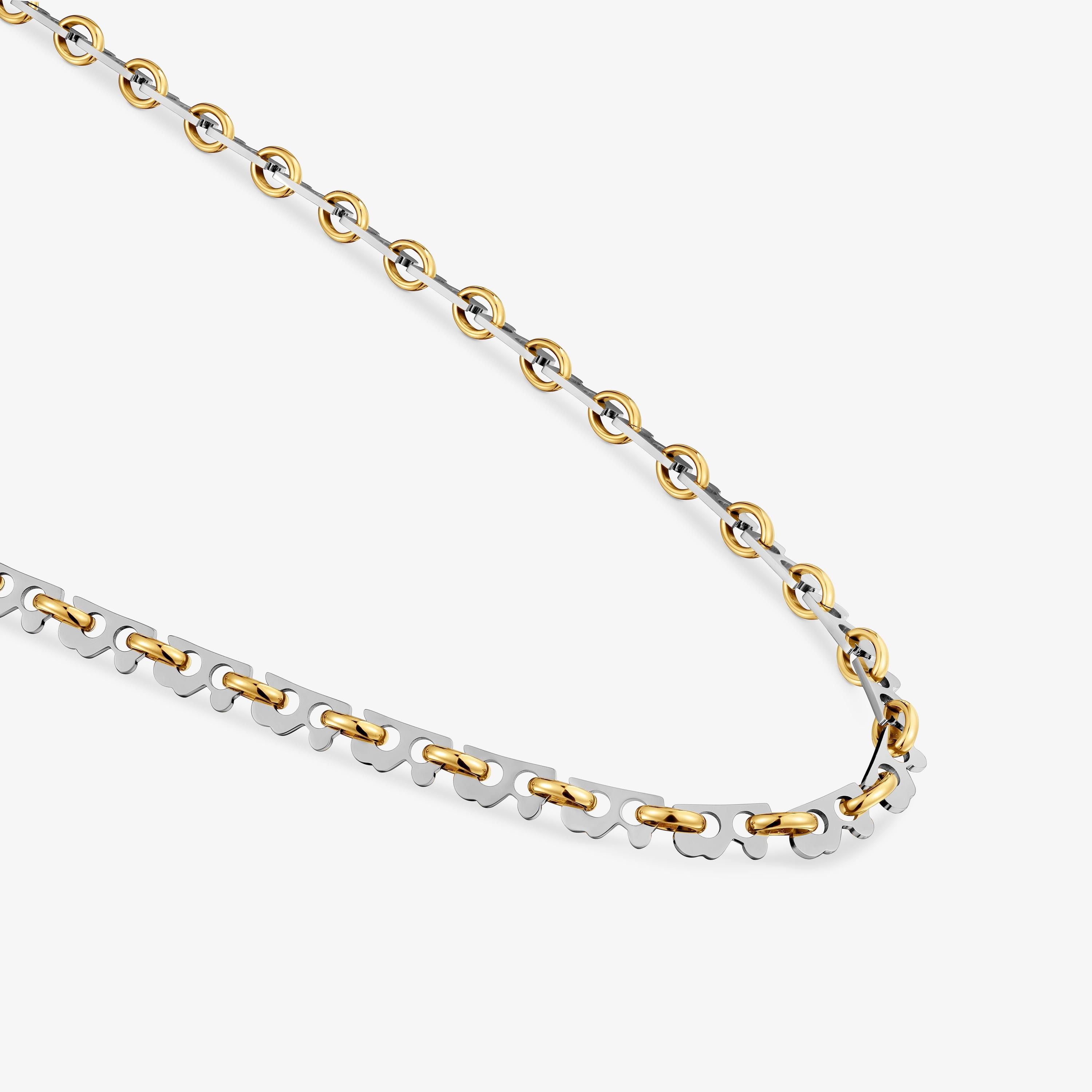 Long two-tone steel Necklace TOUS Half Bear