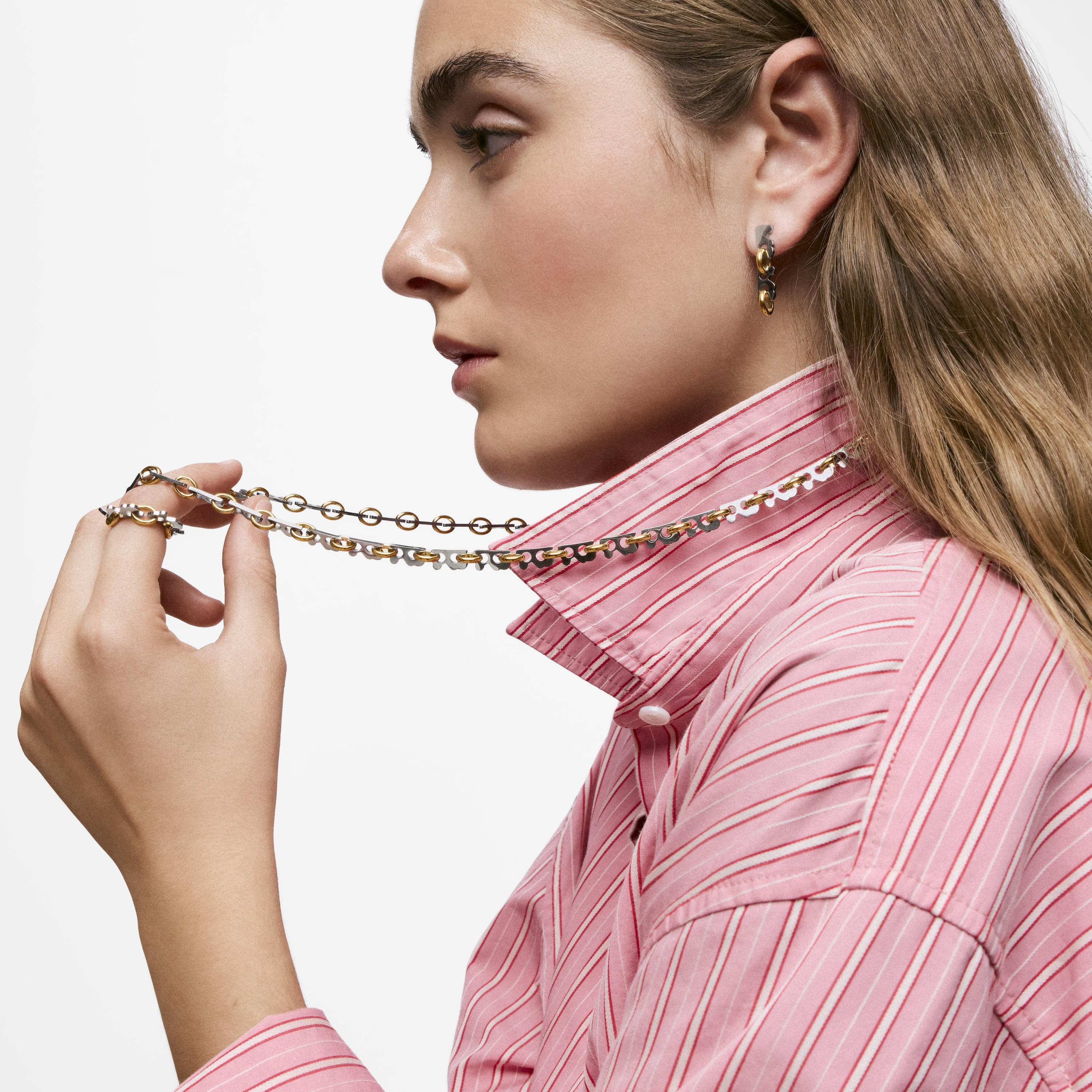 Long two-tone steel Necklace TOUS Half Bear