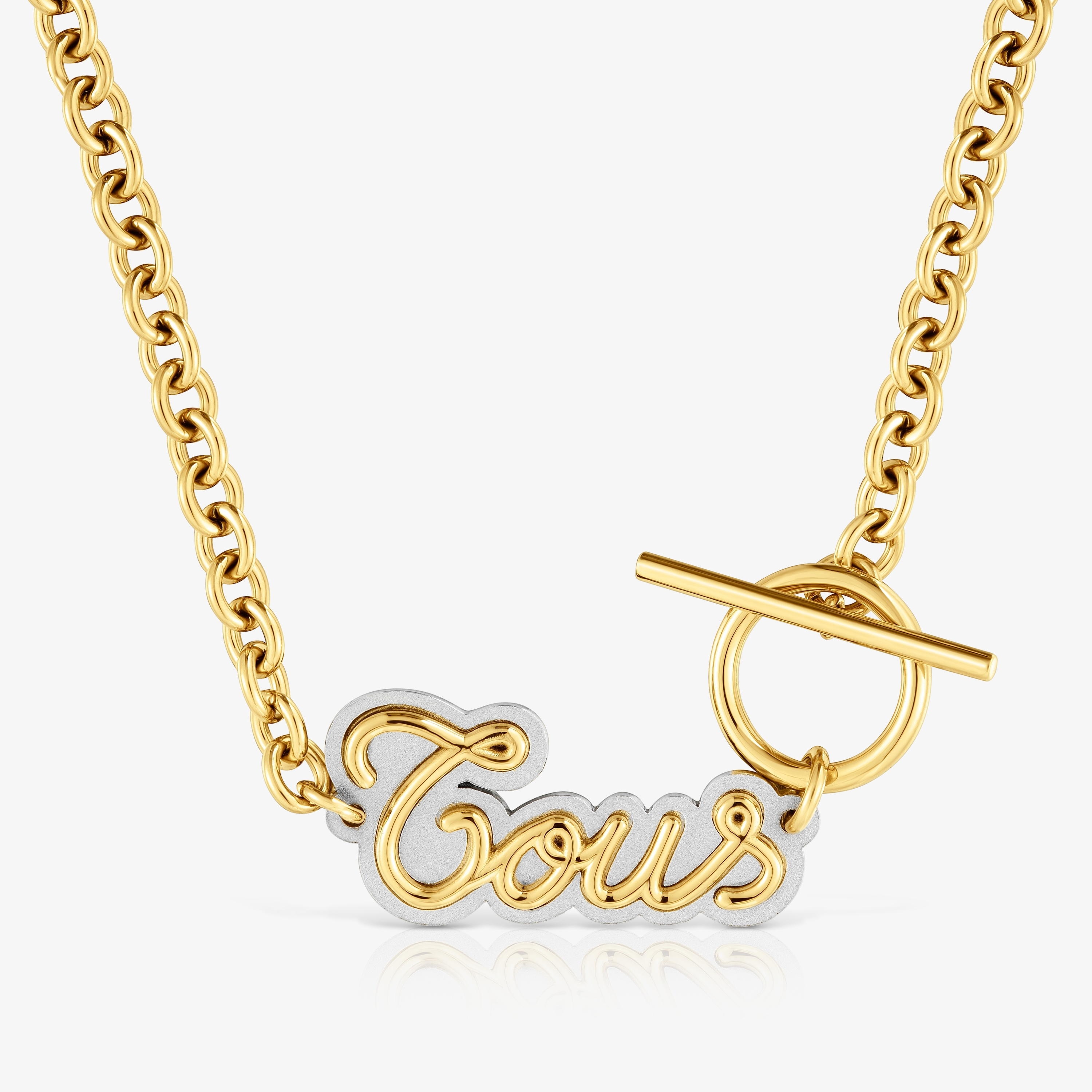 Two-tone steel Necklace TOUS Charming
