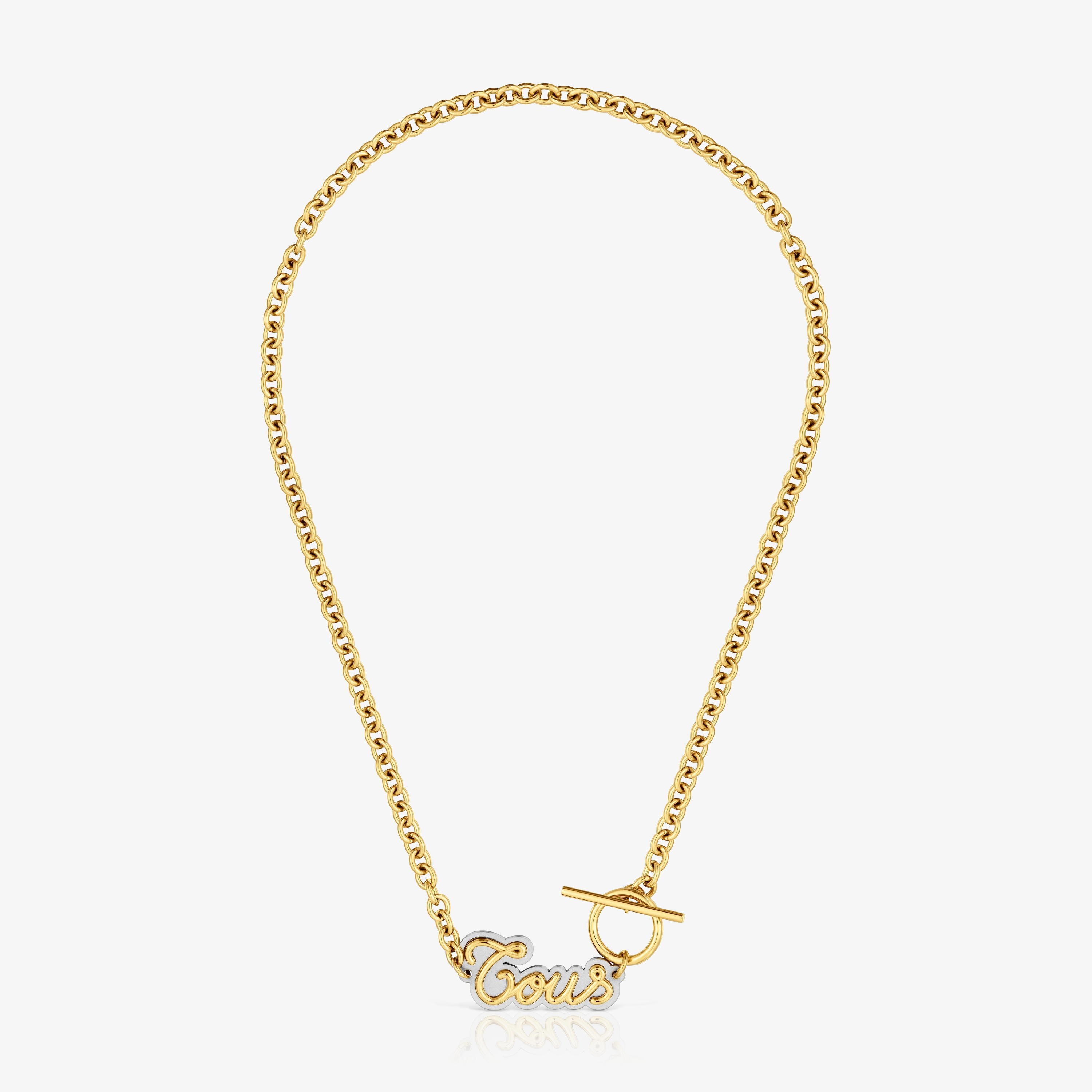 Two-tone steel Necklace TOUS Charming