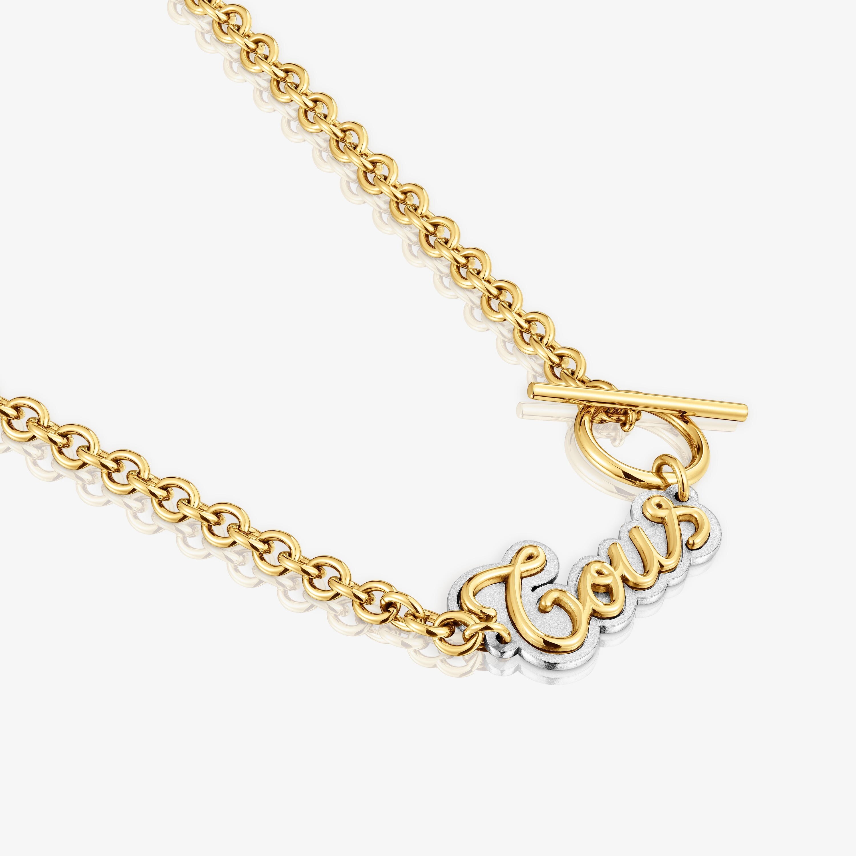 Two-tone steel Necklace TOUS Charming