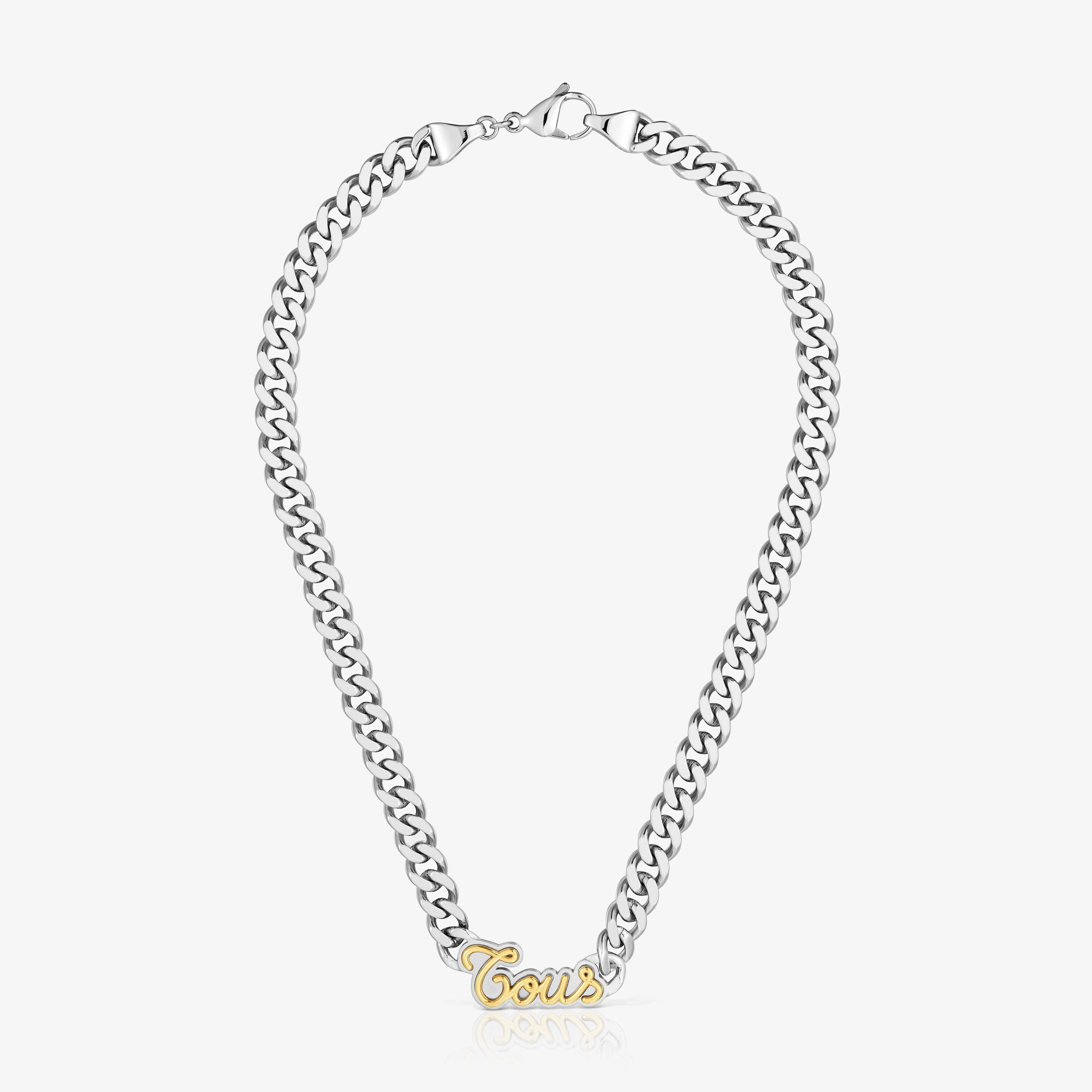 Two-tone steel curb chain Necklace TOUS Charming