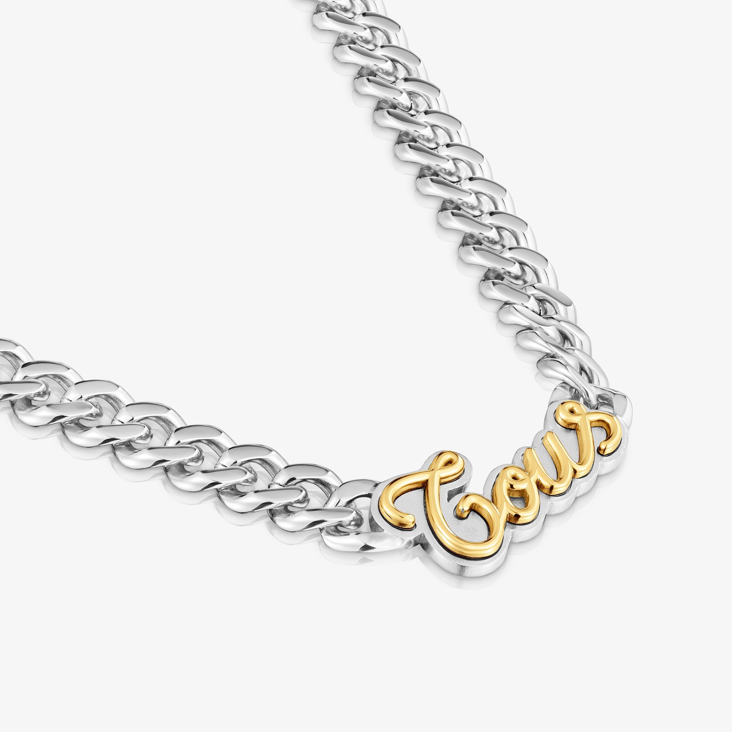 Two-tone steel curb chain Necklace TOUS Charming