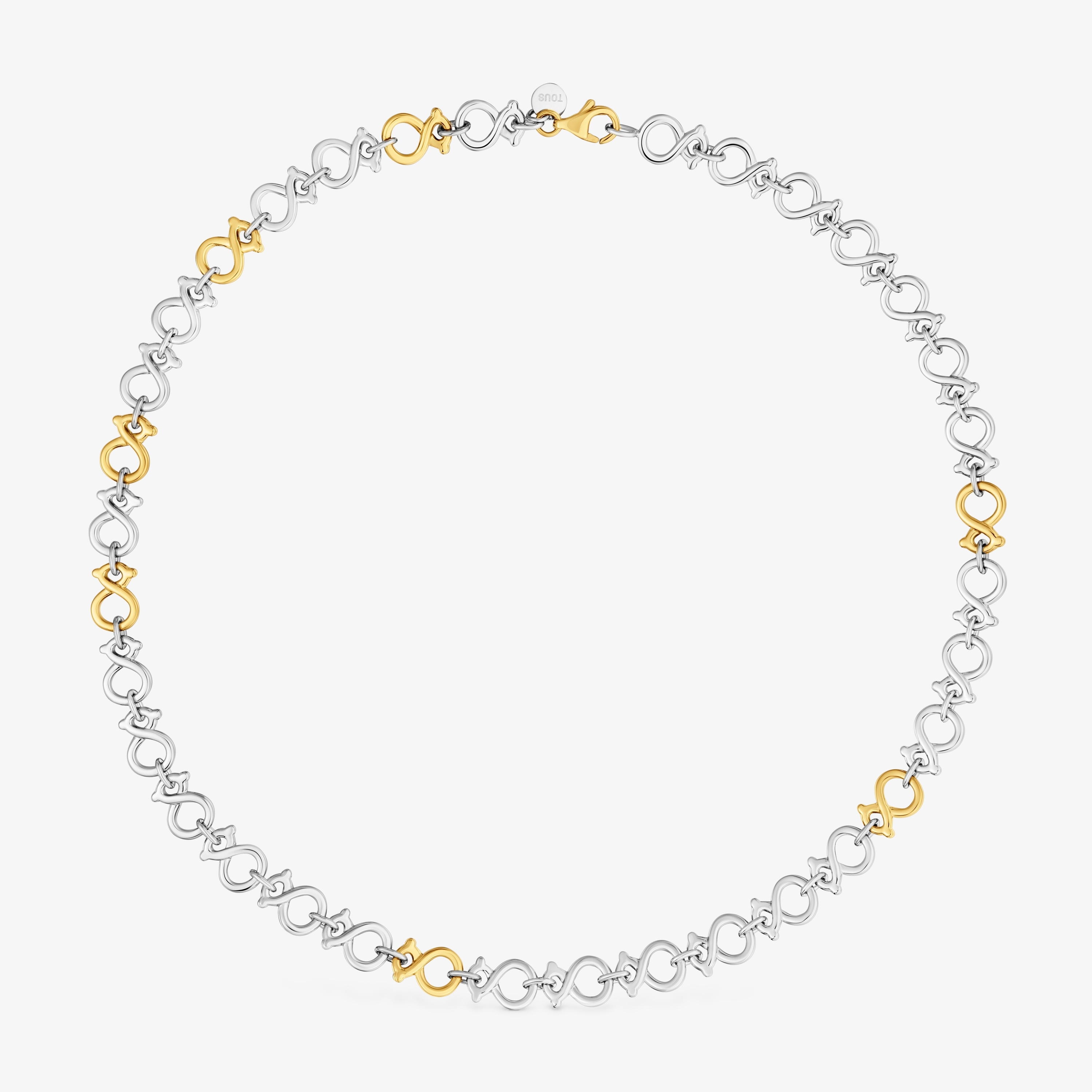 Two-tone steel Necklace TOUS Infinity