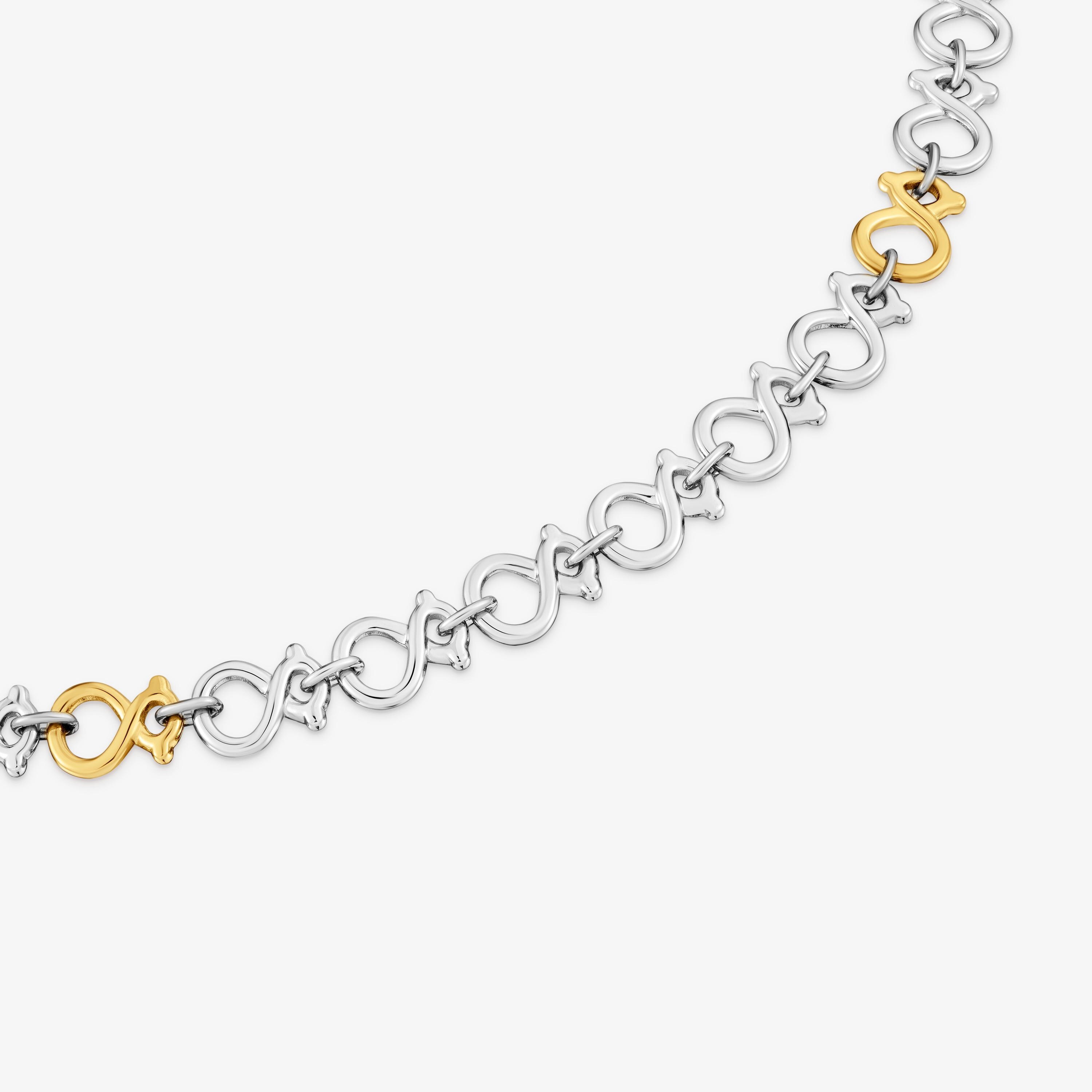 Two-tone steel Necklace TOUS Infinity