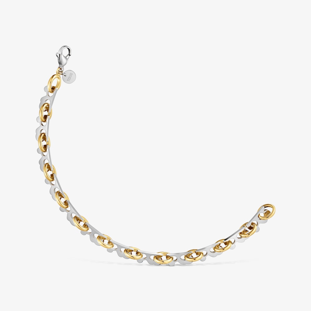 Two-tone steel Bracelet TOUS Half Bear