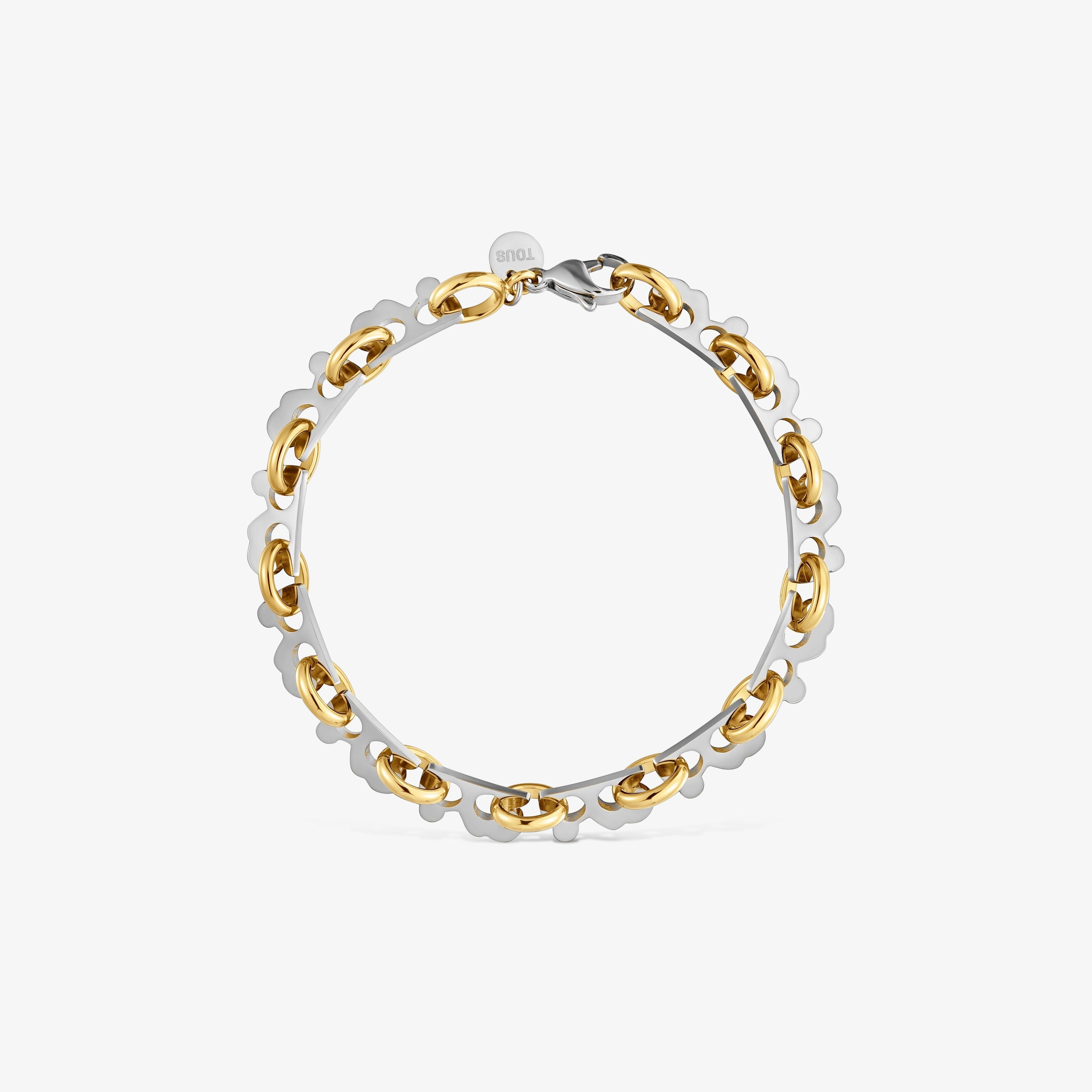 Two-tone steel Bracelet TOUS Half Bear