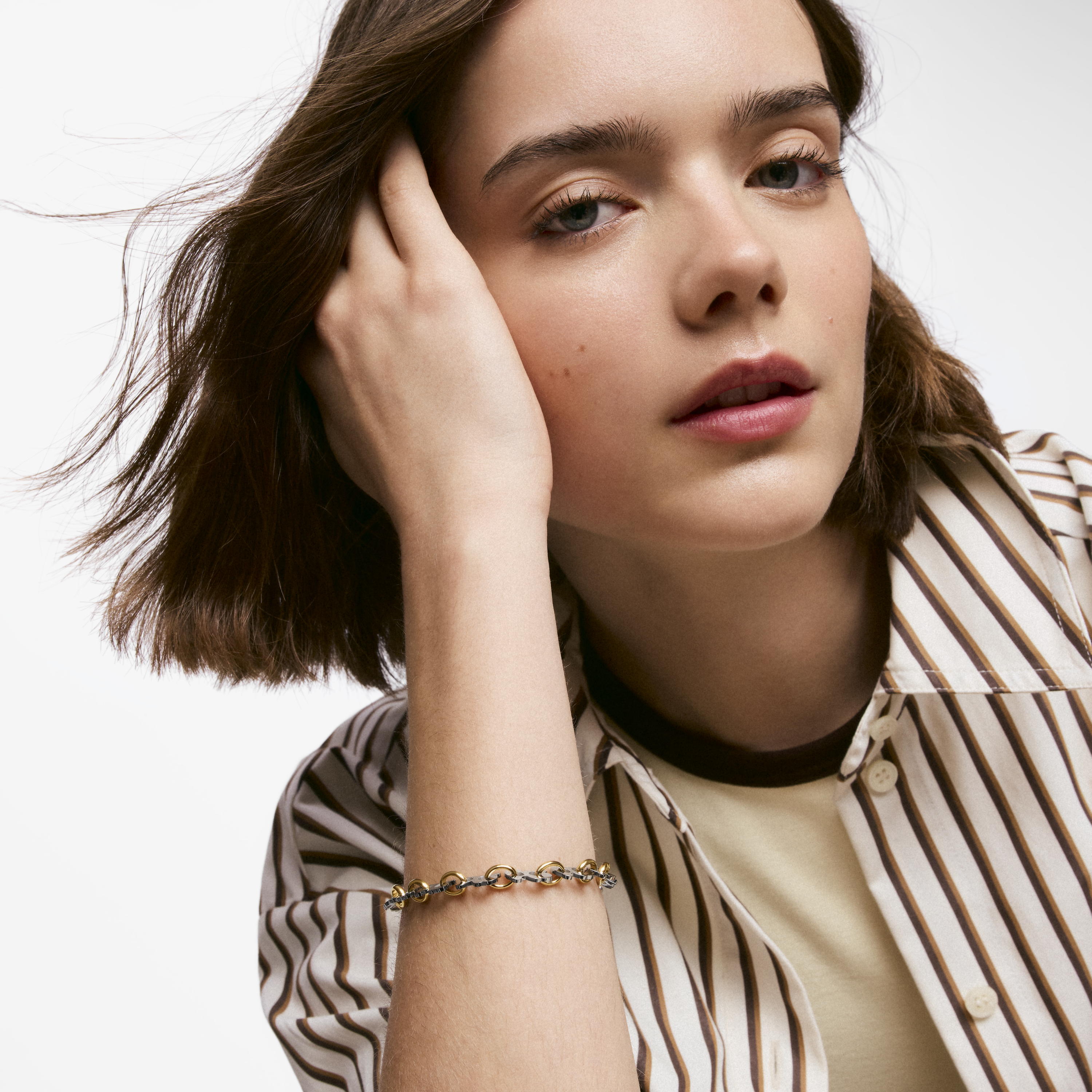 Two-tone steel Bracelet TOUS Half Bear