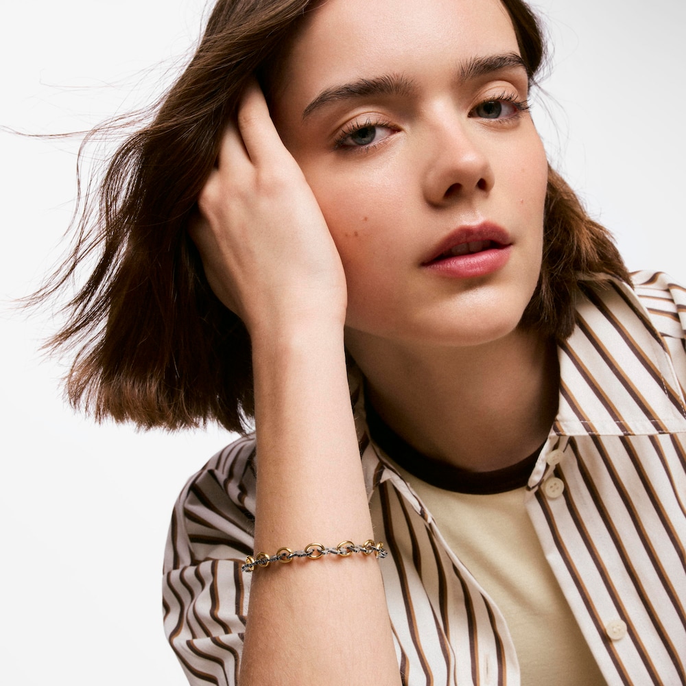 Two-tone steel Bracelet TOUS Half Bear