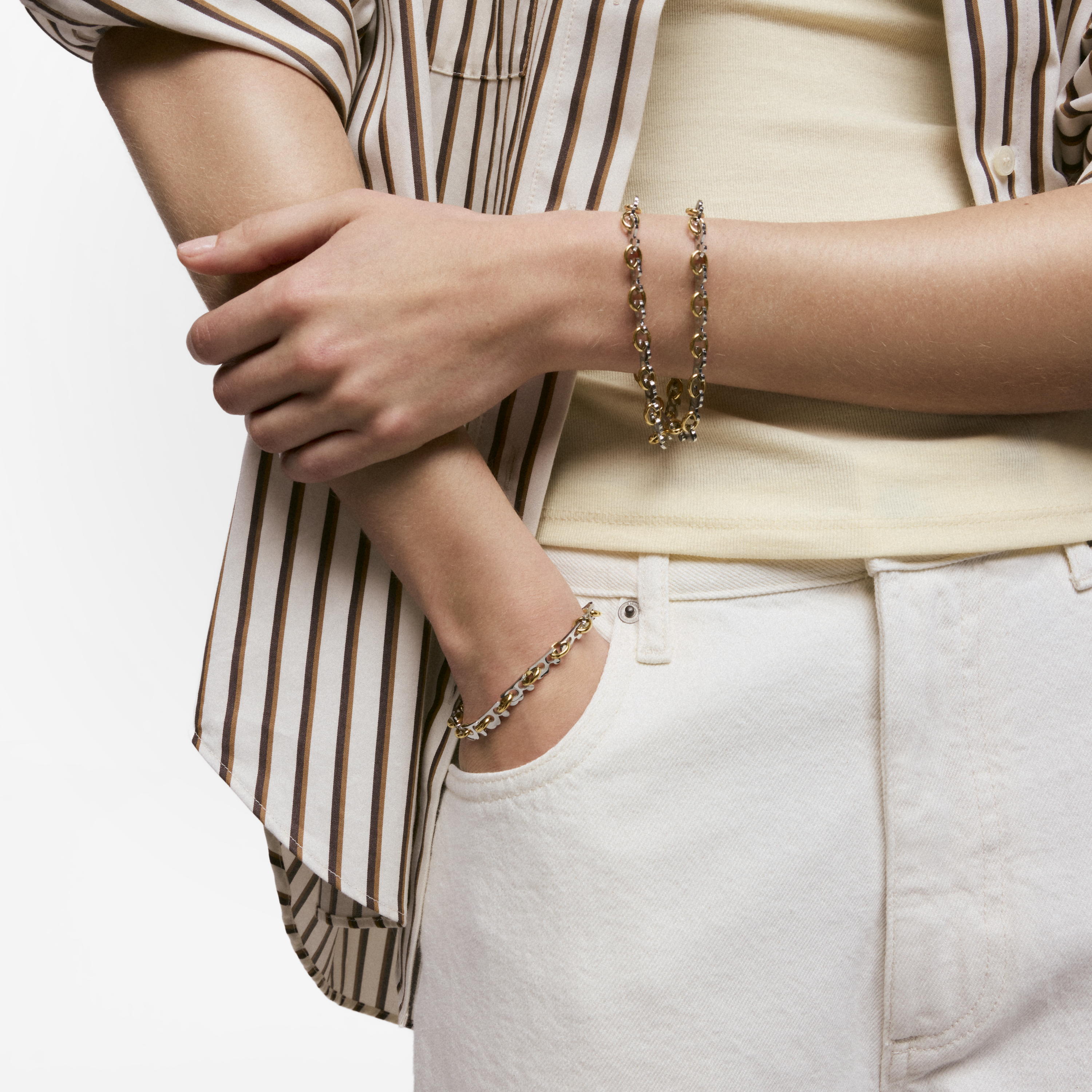 Two-tone steel Bracelet TOUS Half Bear