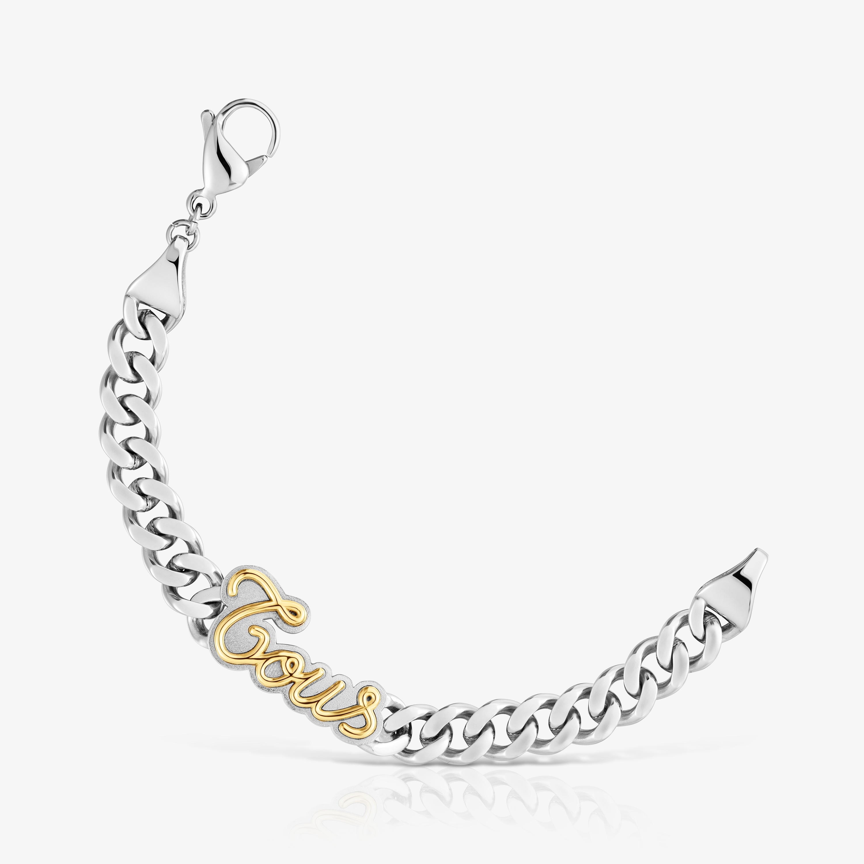 Two-tone steel curb chain Bracelet TOUS Charming