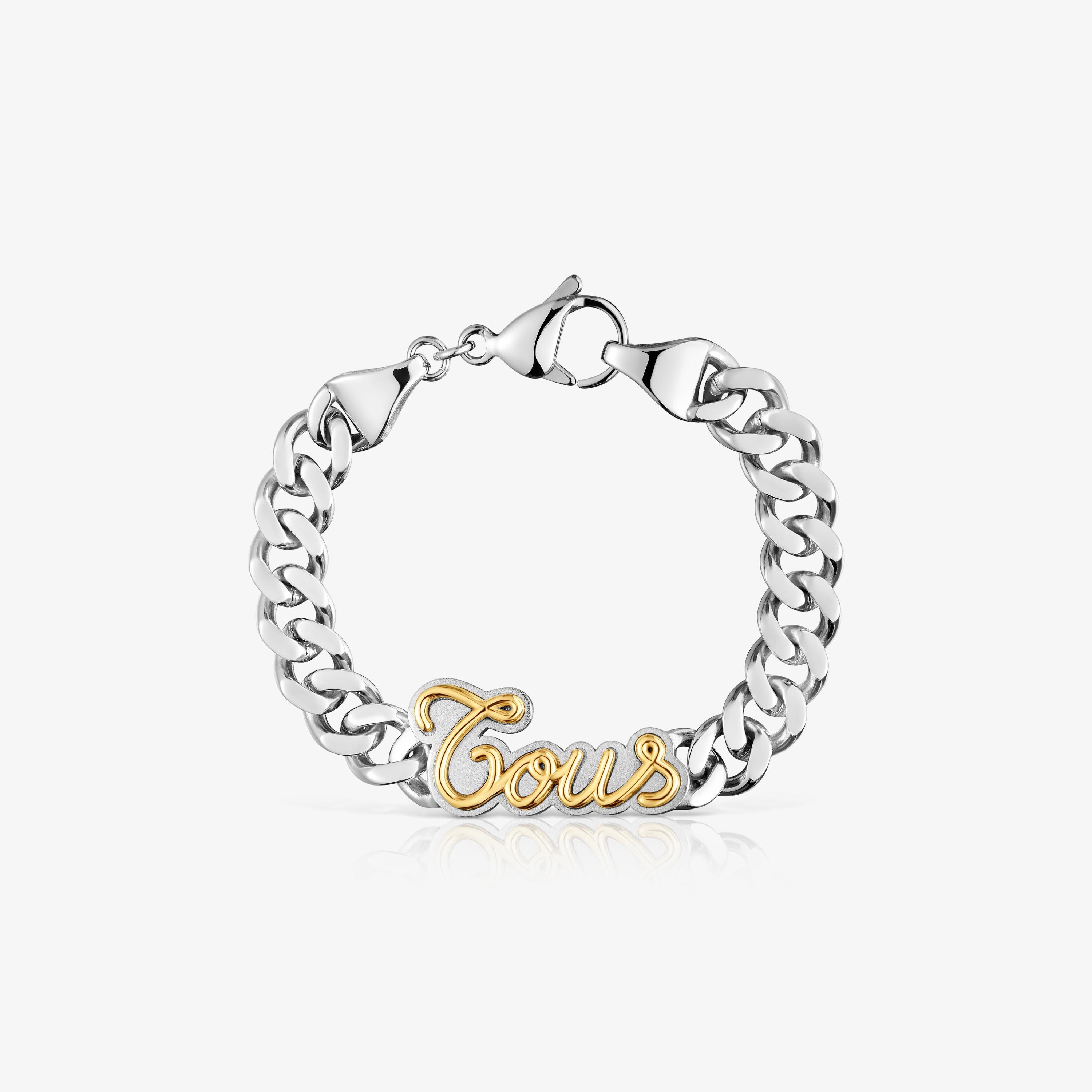 Two-tone steel curb chain Bracelet TOUS Charming