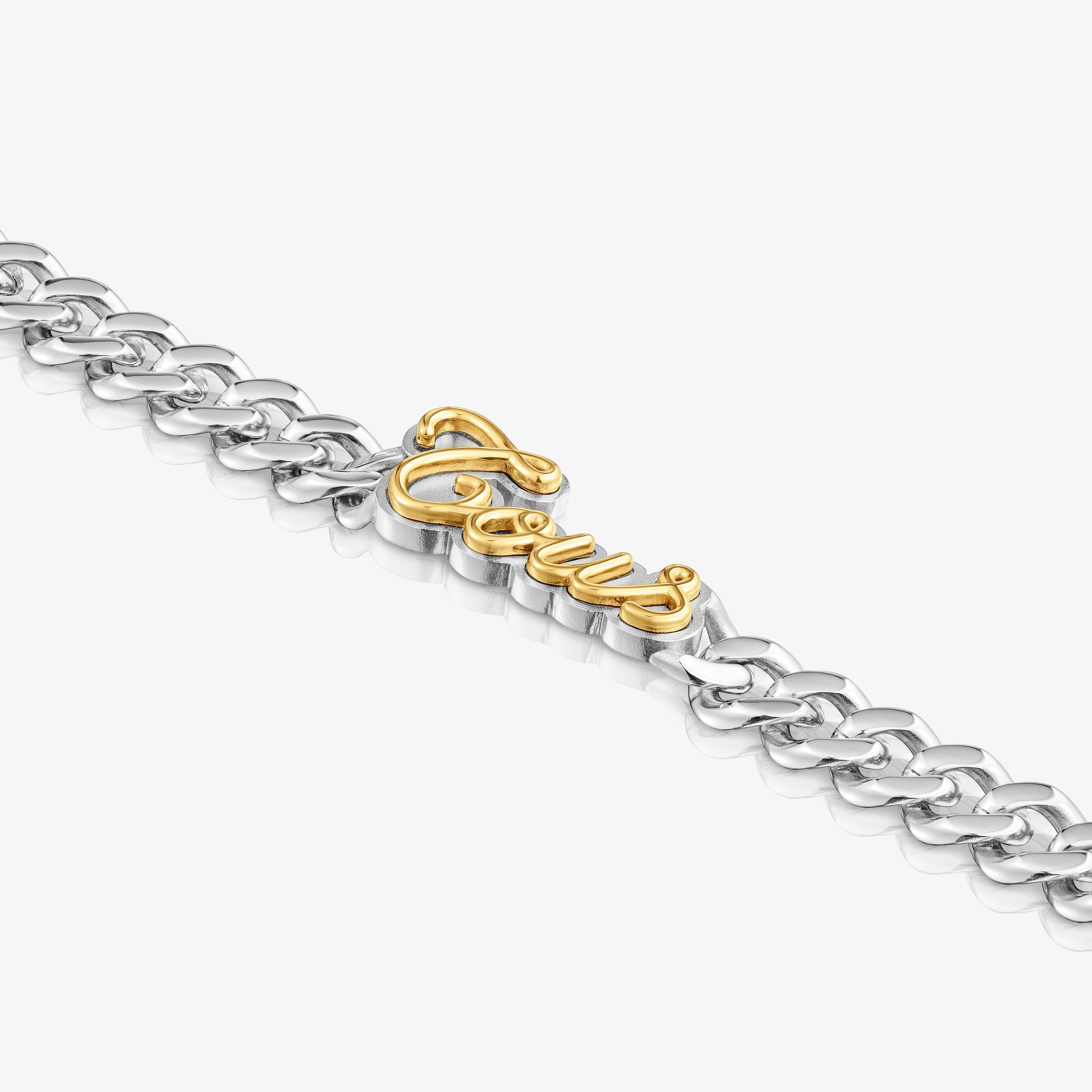 Two-tone steel curb chain Bracelet TOUS Charming