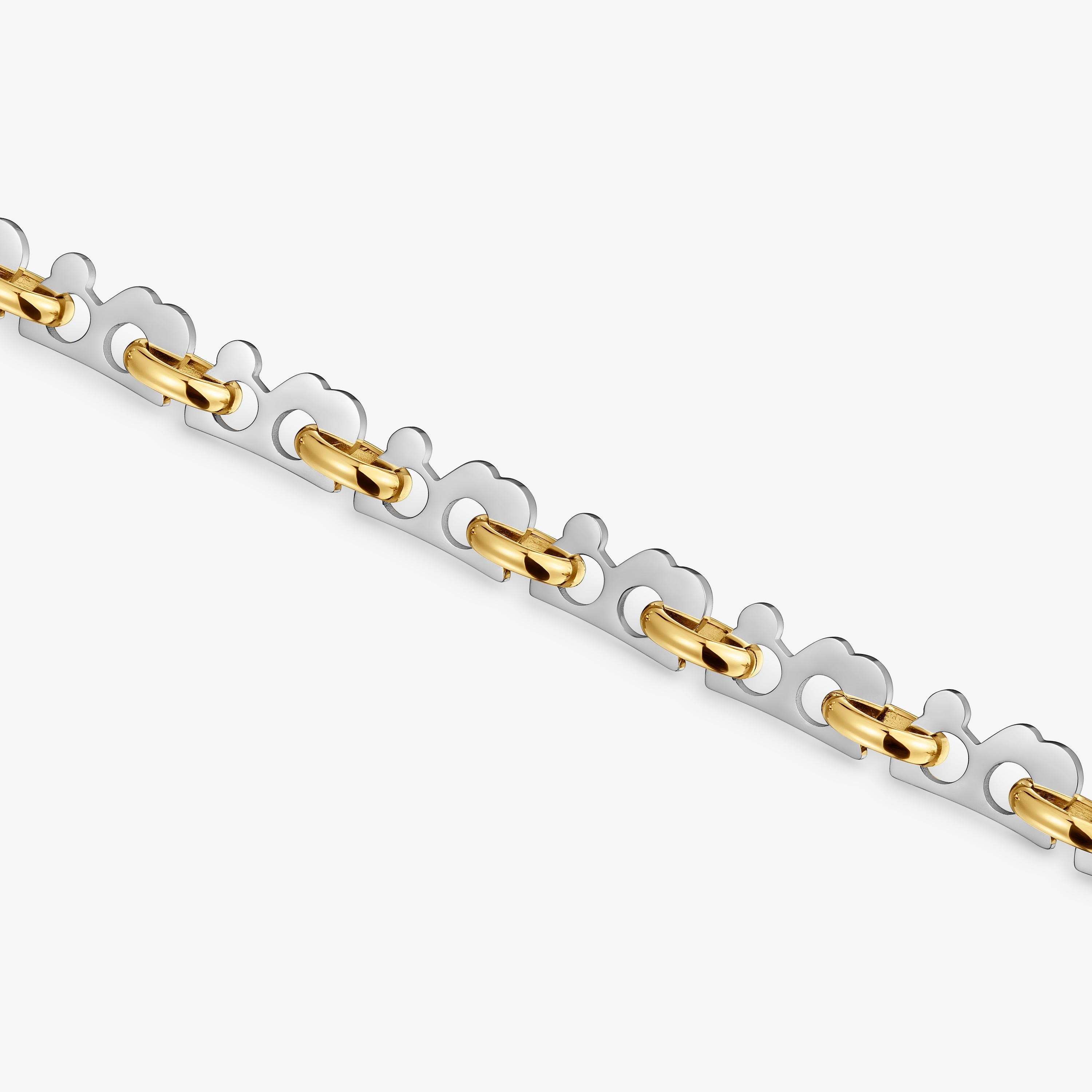 Two-tone steel double Bracelet TOUS Half Bear