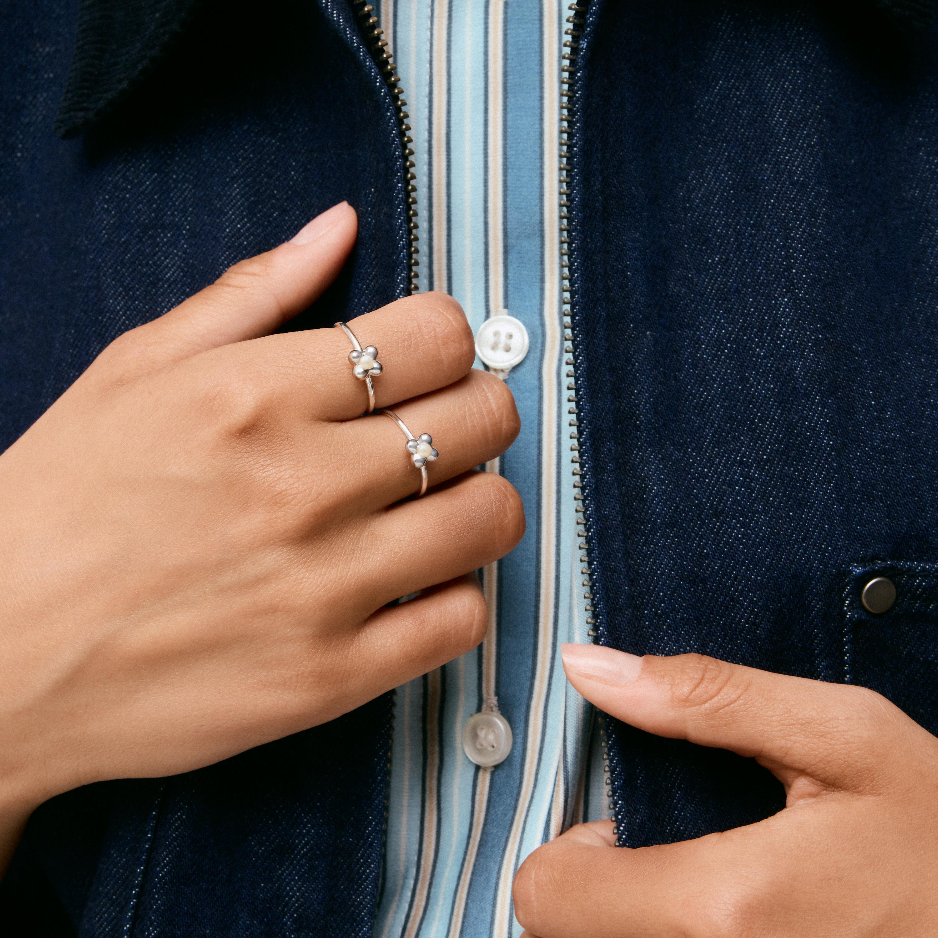 Silver flower Ring TOUS Bold Motif
