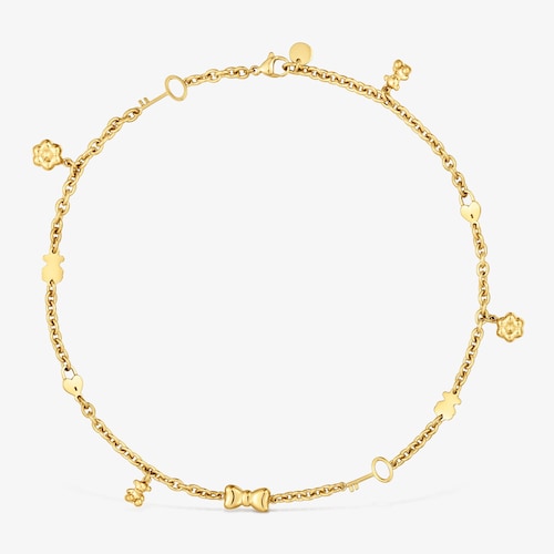 Collar de acero dorado y motivos TOUS Charming