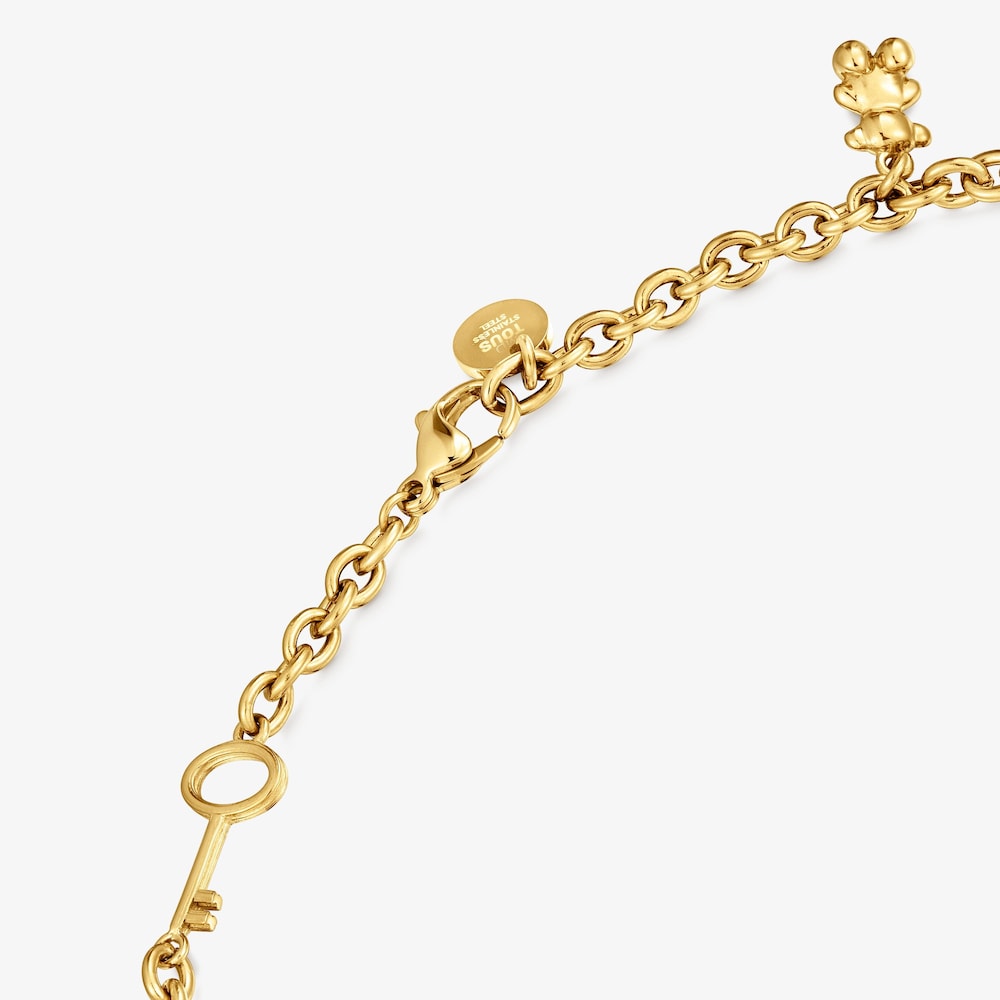 Collar de acero dorado y motivos TOUS Charming