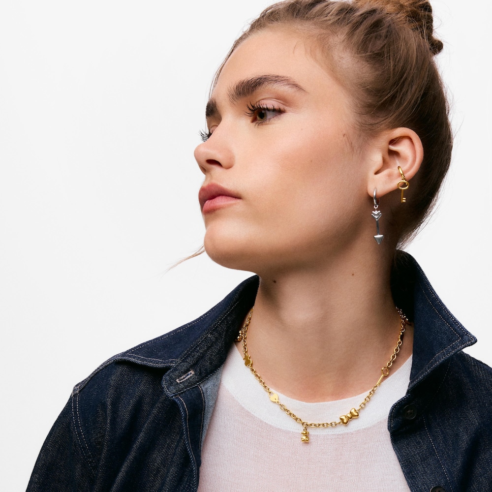 Collar de acero dorado y motivos TOUS Charming